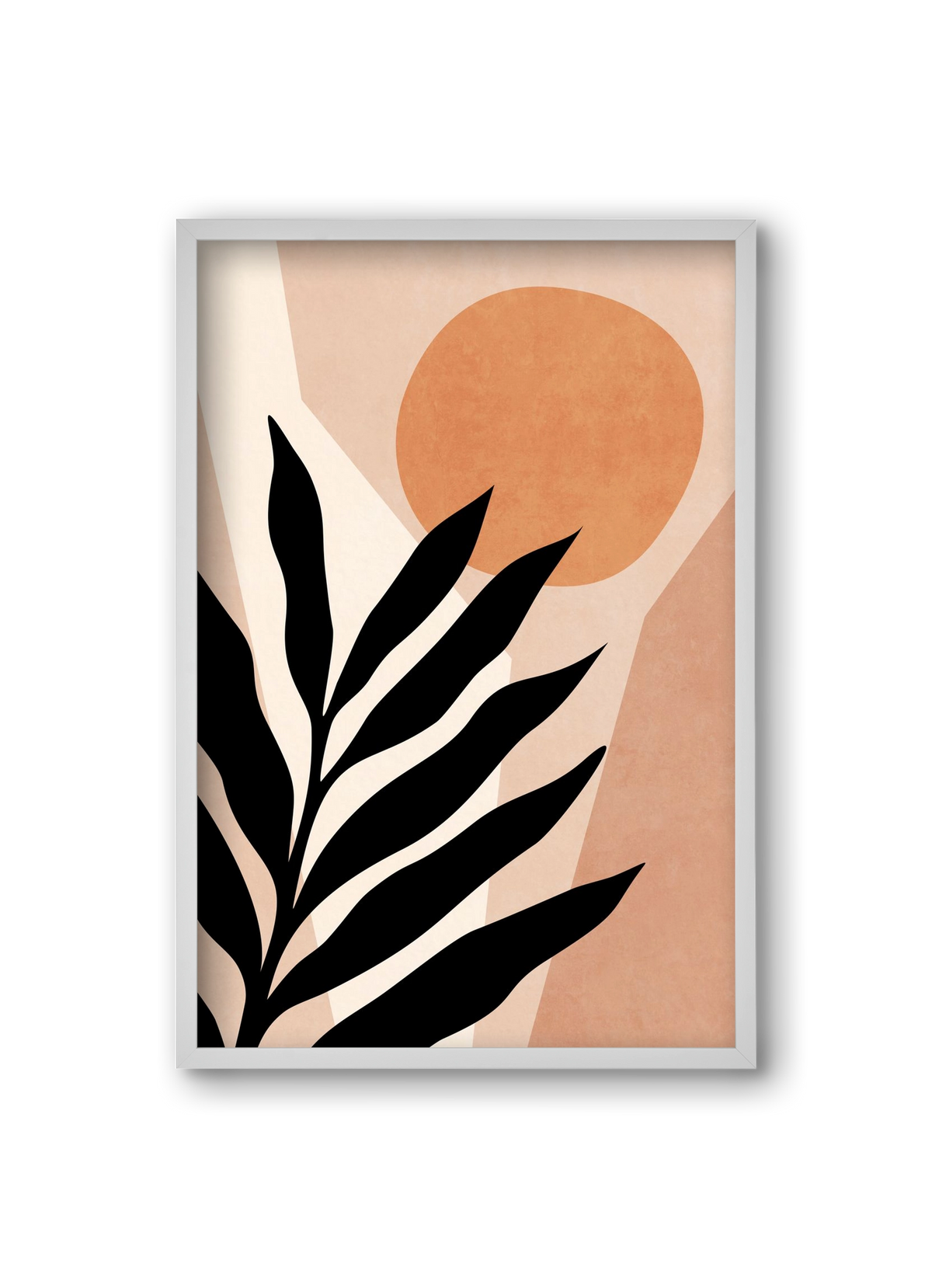 MINIMAL TROPICAL LEAF 01, 20x30 cm (20x30 cm), Fehér keret