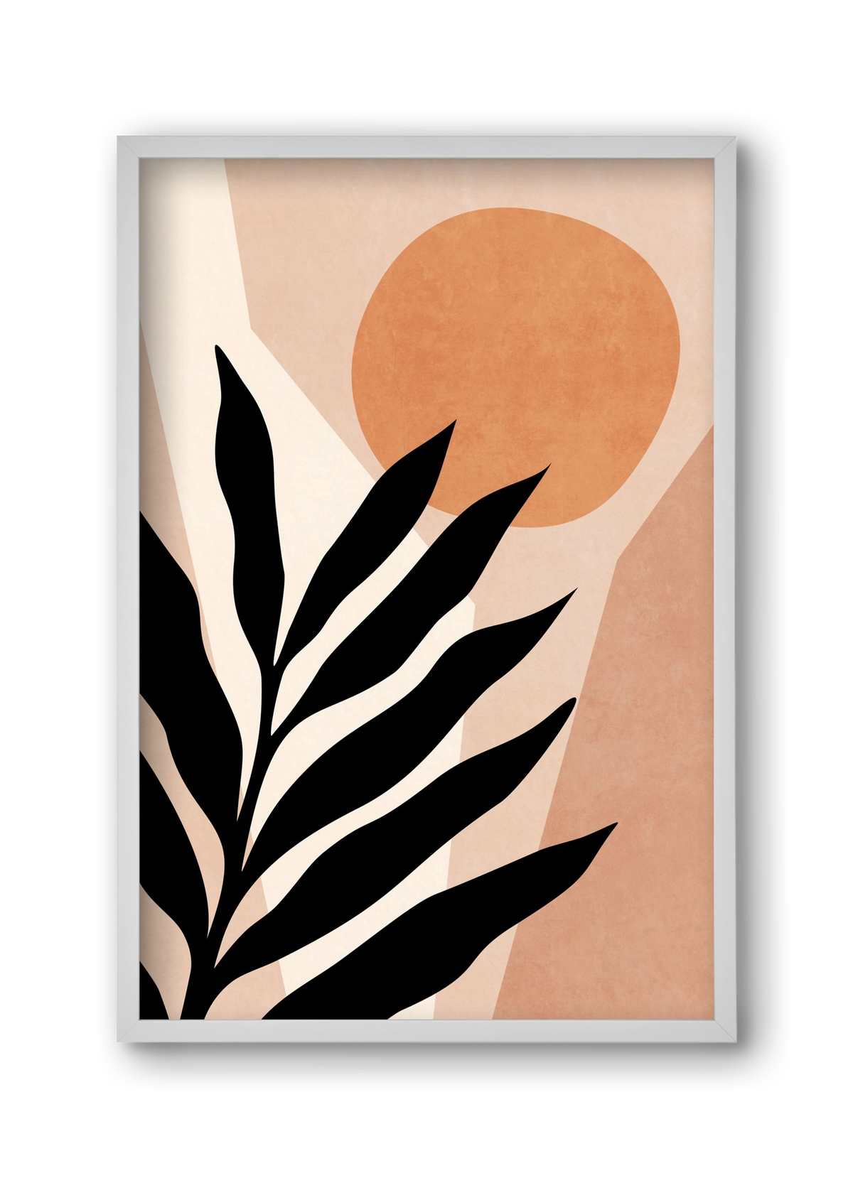 MINIMAL TROPICAL LEAF 01, 30x45 cm (30x45 cm), Fehér keret