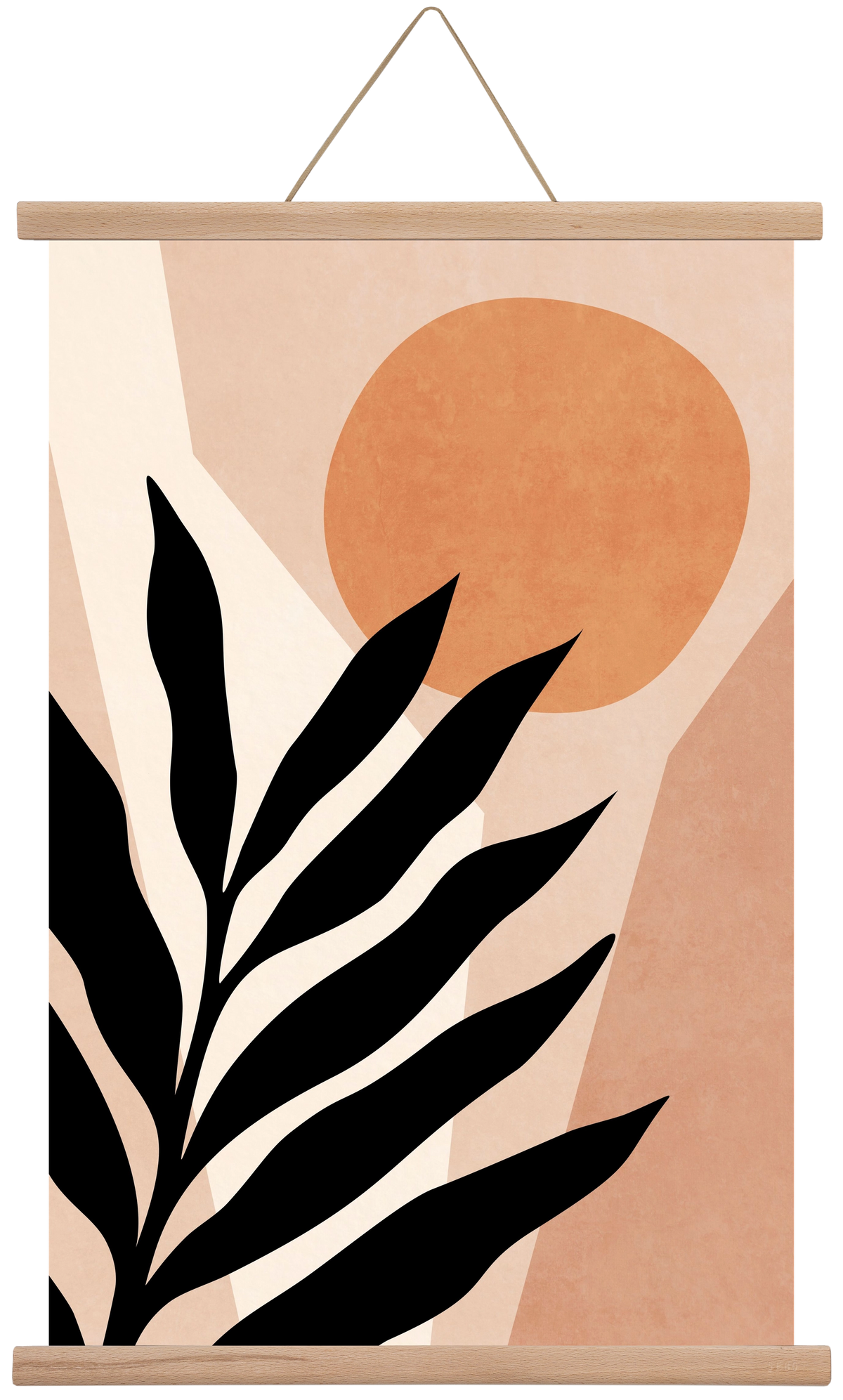 MINIMAL TROPICAL LEAF 01, 40x60 cm (40x60 cm), Tölgy akasztó