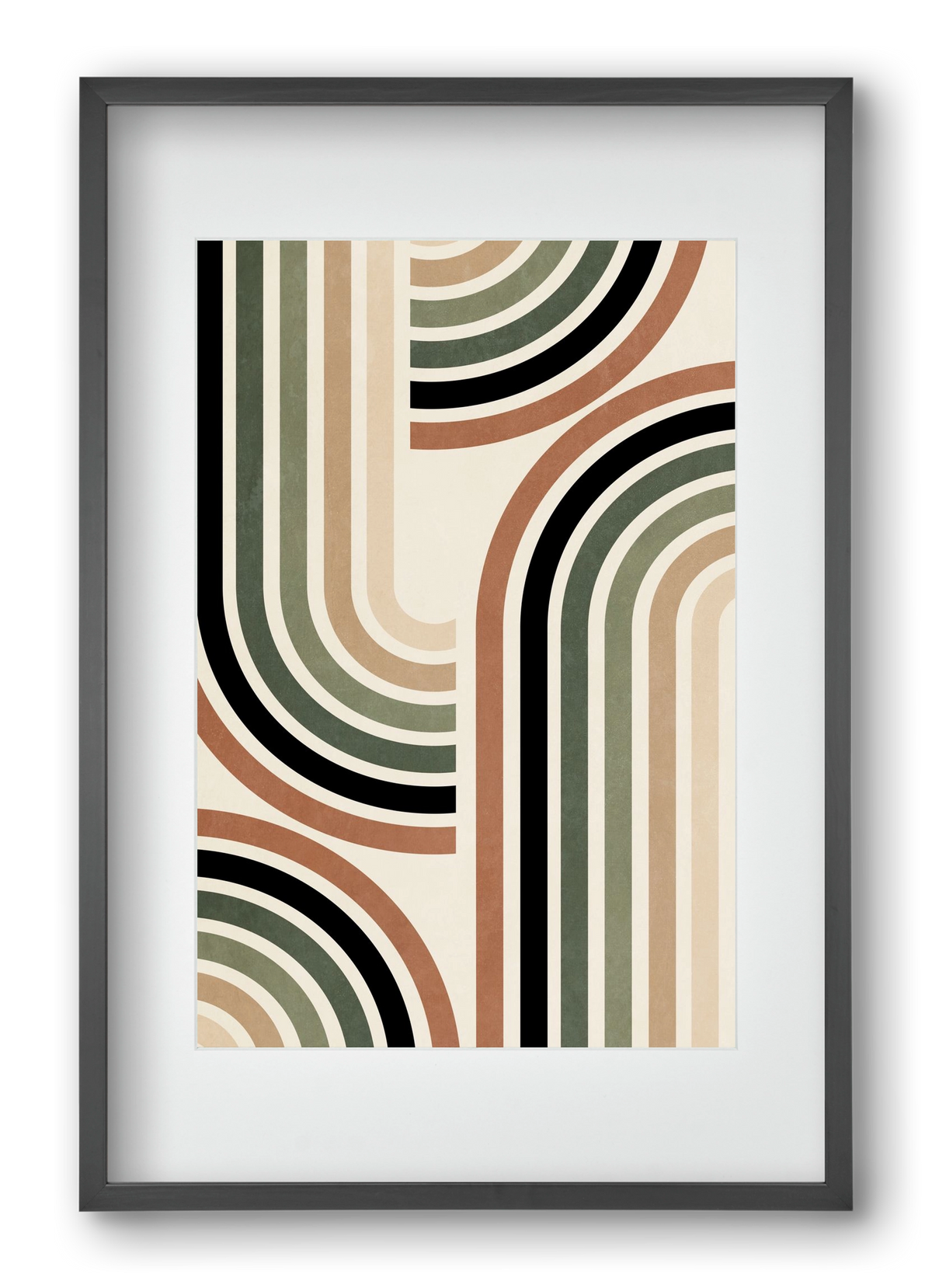 MINIMALIST ARCHES 01, 40x60 cm (30x45 cm), Fekete keret, paszpartuval