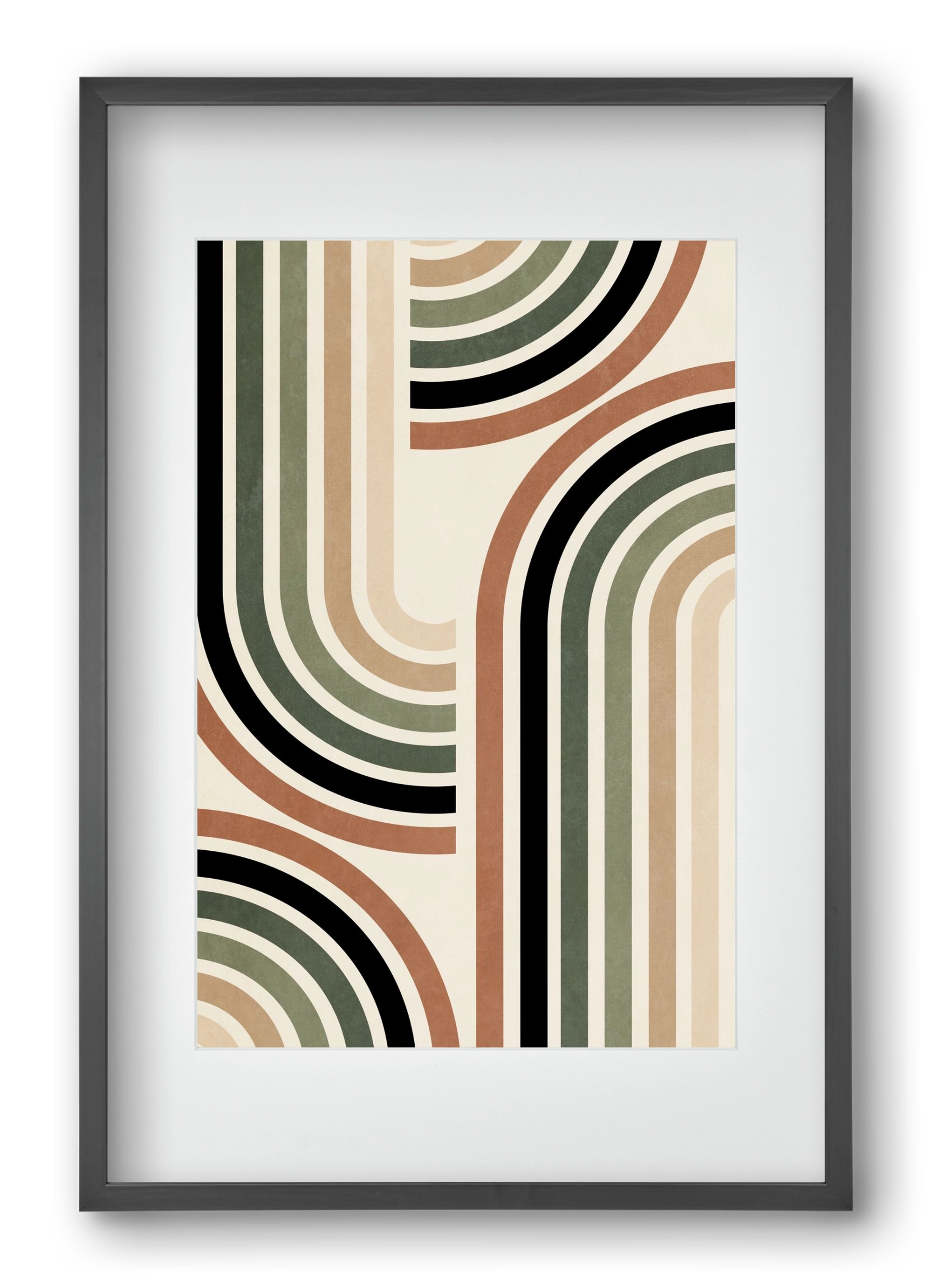 MINIMALIST ARCHES 01, 40x60 cm (30x45 cm), Fekete keret, paszpartuval