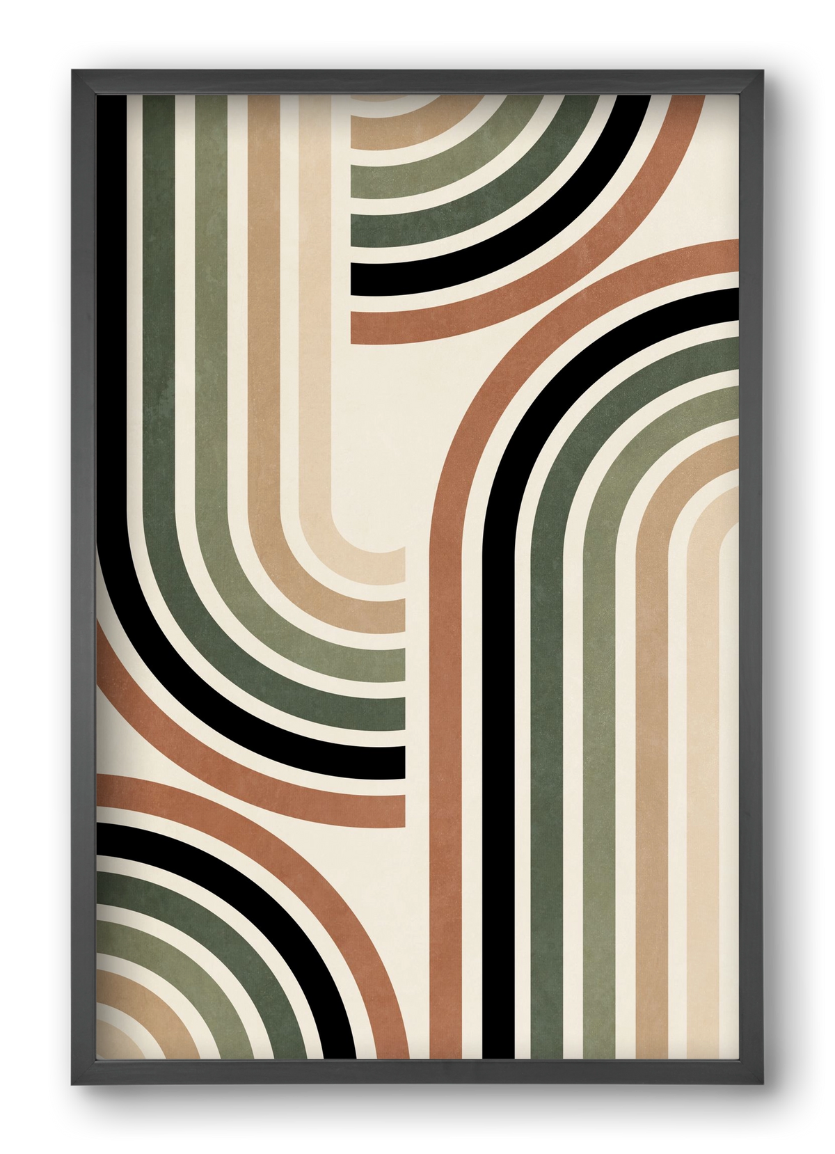 MINIMALIST ARCHES 01, 40x60 cm (40x60 cm), Fekete keret