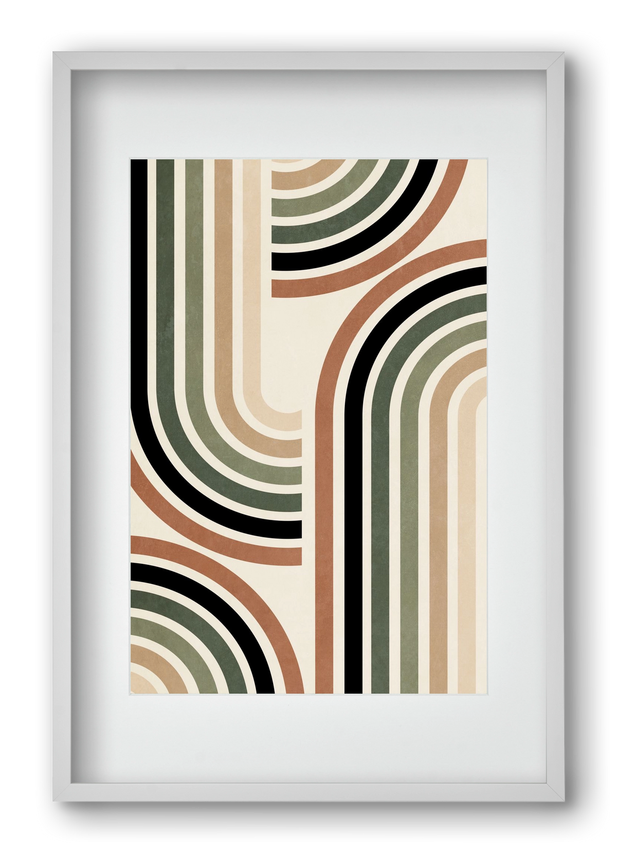 MINIMALIST ARCHES 01, 40x60 cm (30x45 cm), Fehér keret, paszpartuval