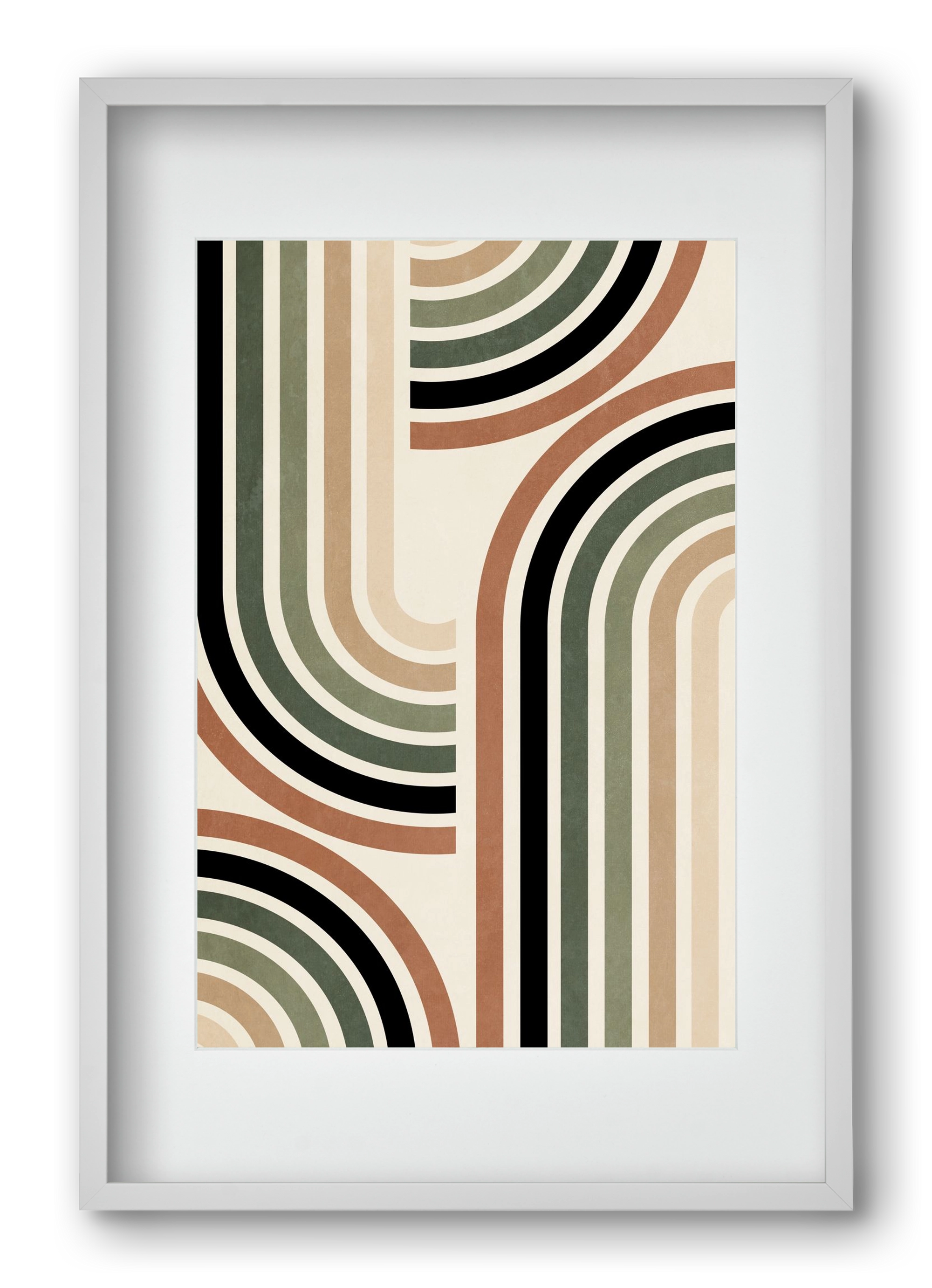 MINIMALIST ARCHES 01, 40x60 cm (30x45 cm), Fehér keret, paszpartuval