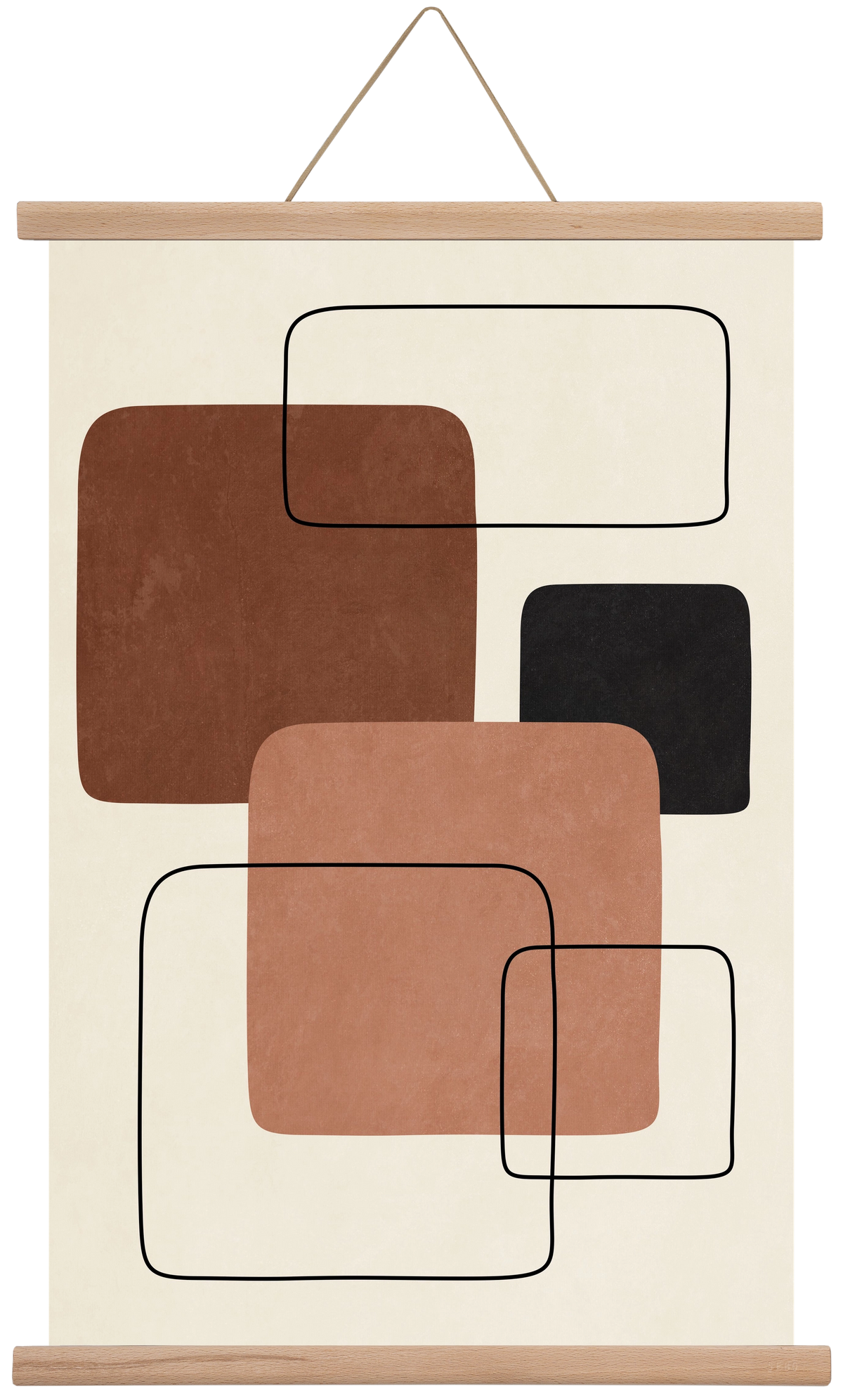 ABSTRACT ART 10, 40x60 cm (40x60 cm), Tölgy akasztó