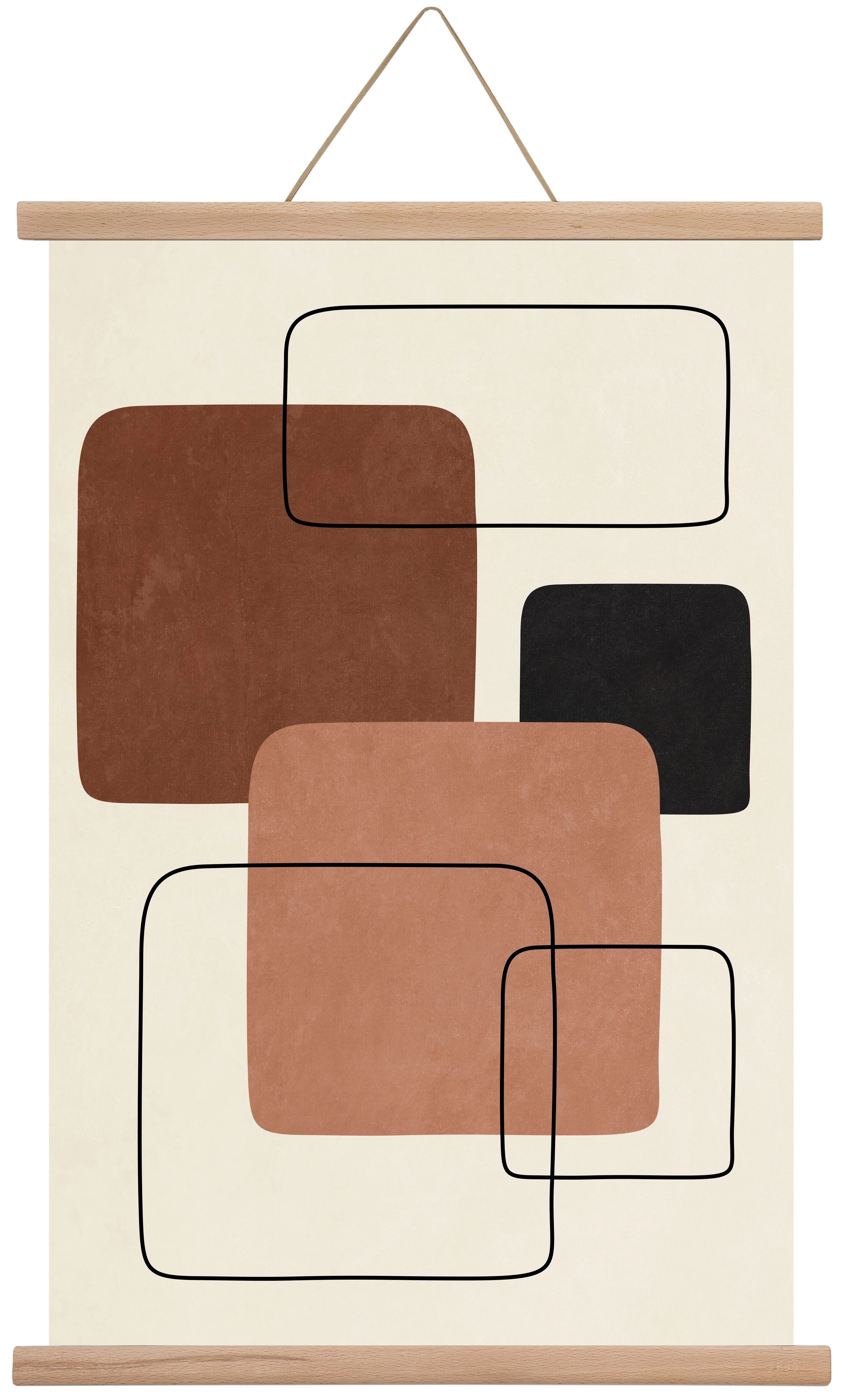 ABSTRACT ART 10, 40x60 cm (40x60 cm), Tölgy akasztó