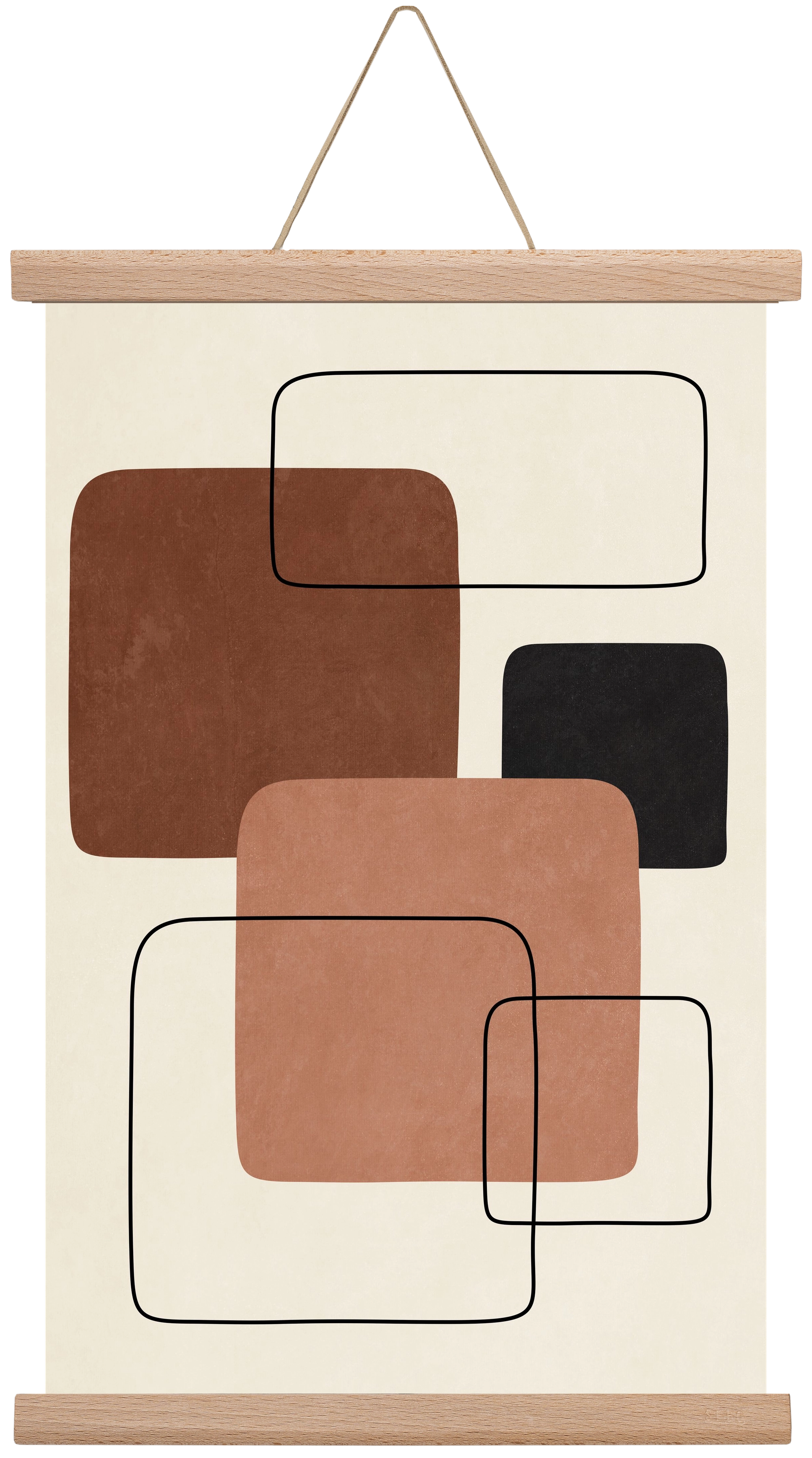 ABSTRACT ART 10, 30x45 cm (30x45 cm), Tölgy akasztó