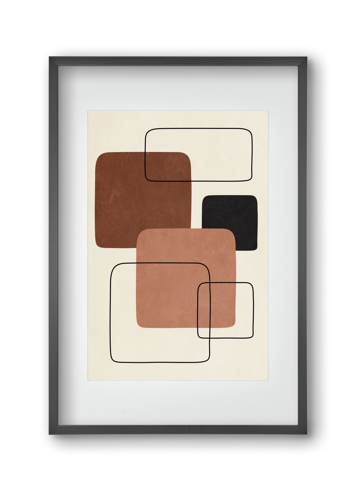 ABSTRACT ART 10, 30x45 cm (20x30 cm), Fekete keret, paszpartuval