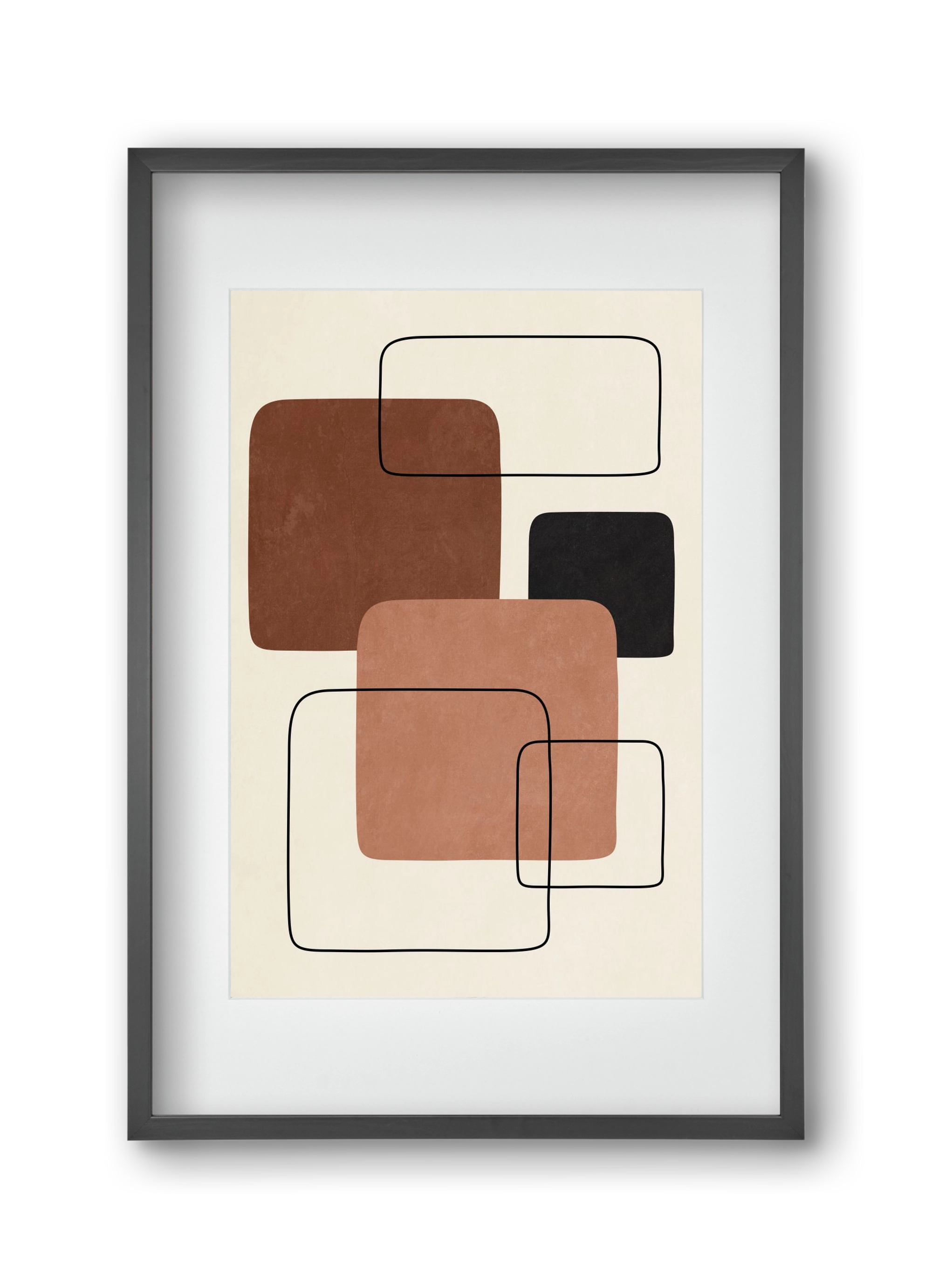 ABSTRACT ART 10, 30x45 cm (20x30 cm), Fekete keret, paszpartuval