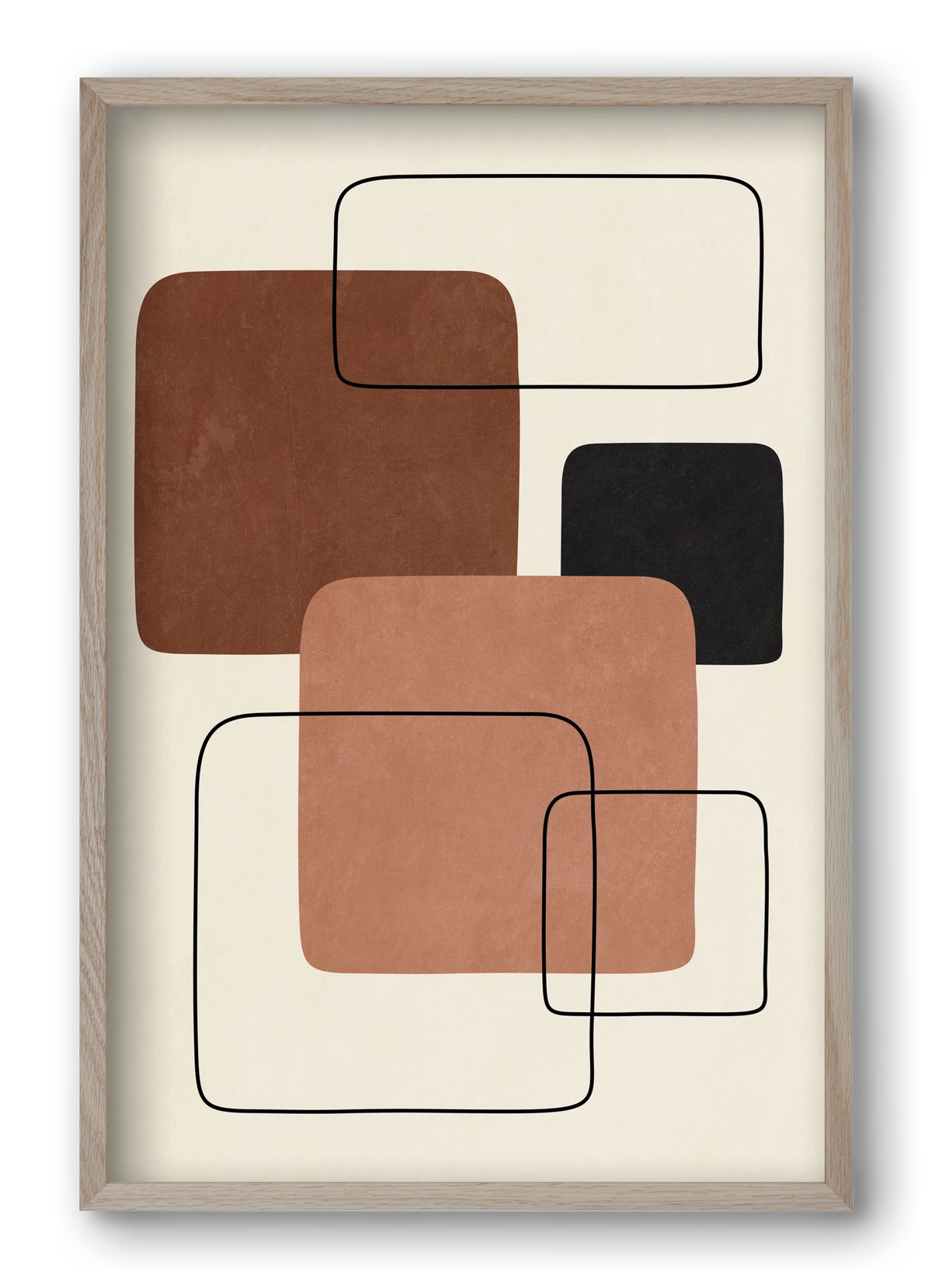 ABSTRACT ART 10, 40x60 cm (40x60 cm), Tölgy keret