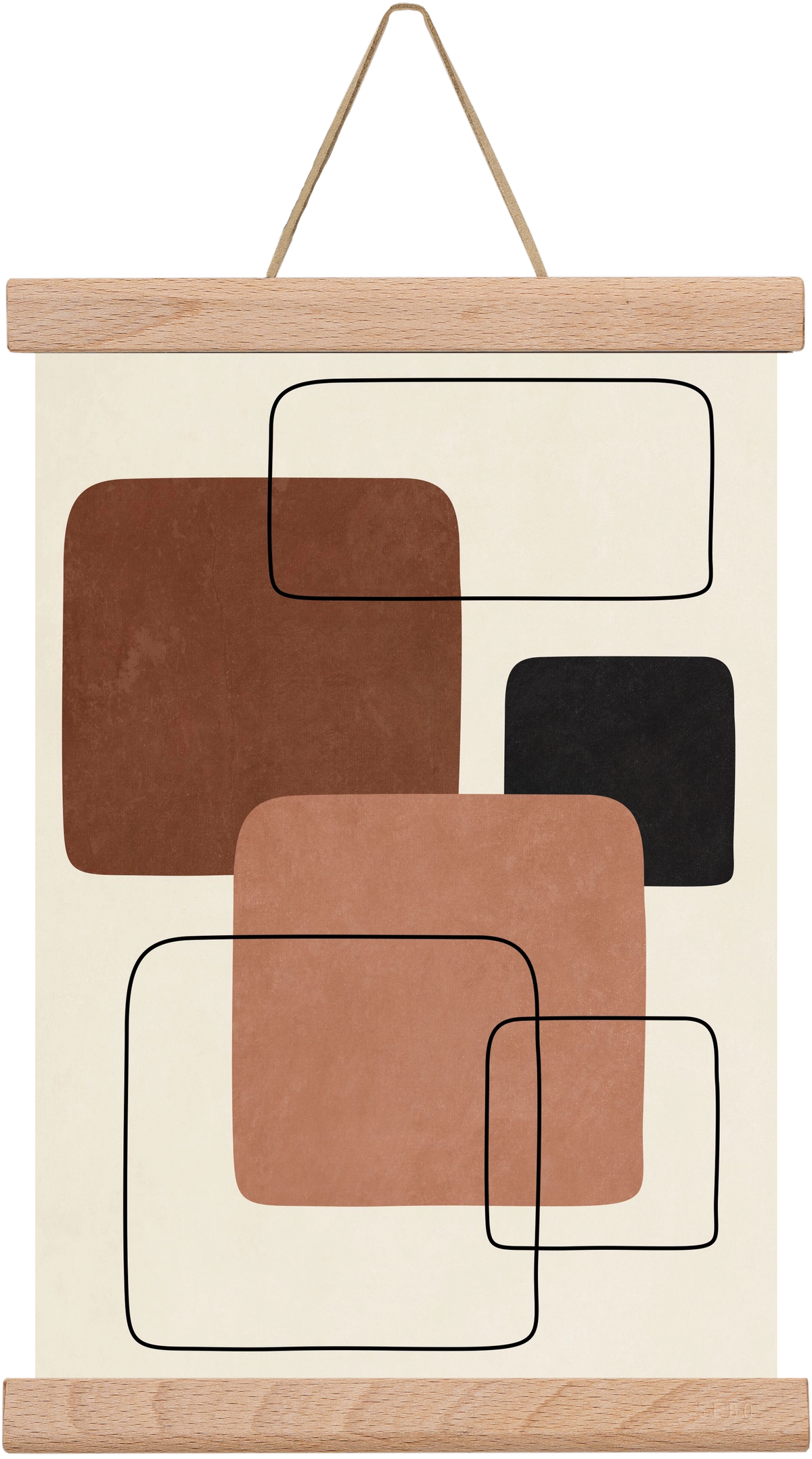 ABSTRACT ART 10, 20x30 cm (20x30 cm), Tölgy akasztó