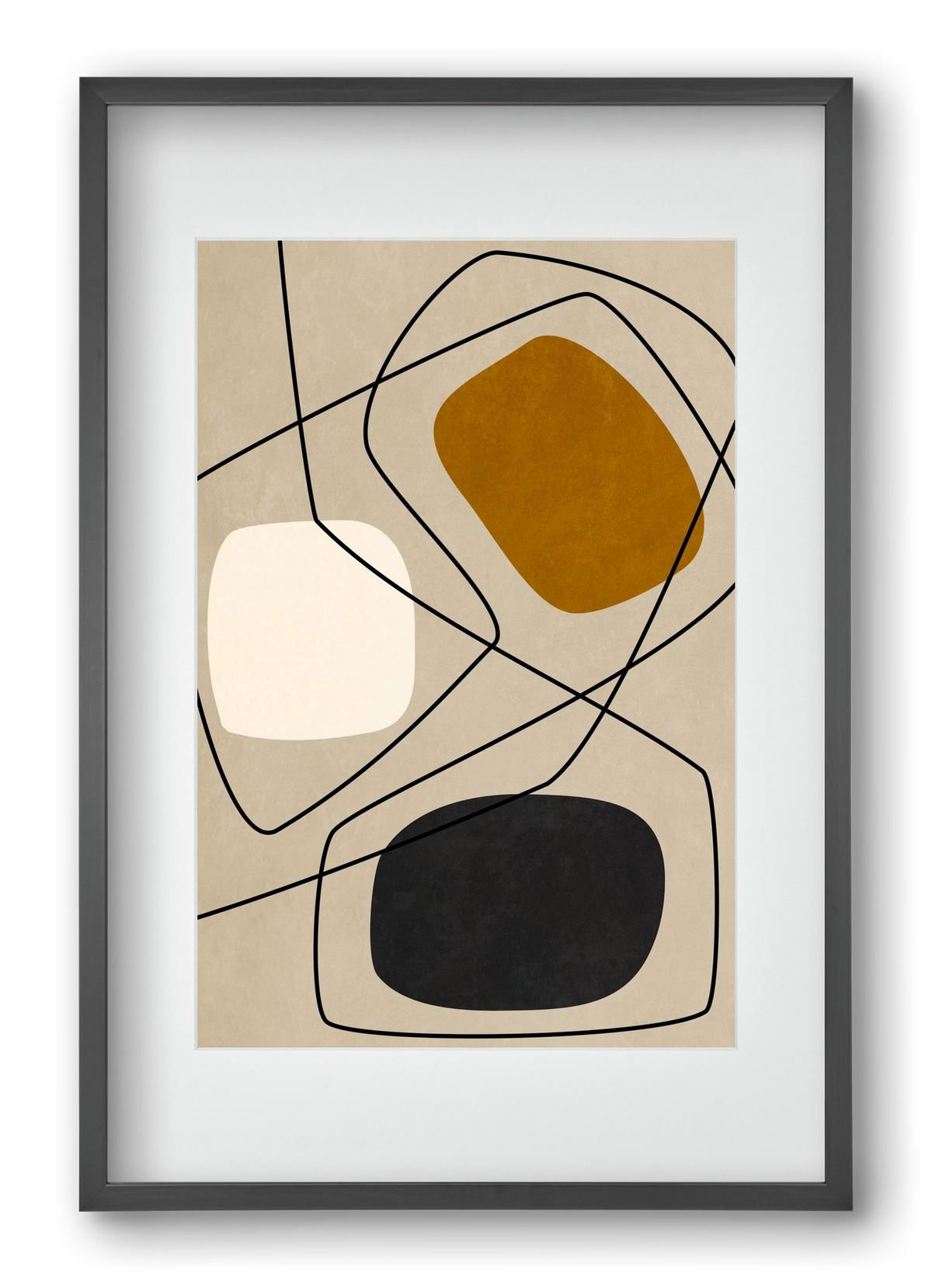 ABSTRACT ART 07, 40x60 cm (30x45 cm), Fekete keret, paszpartuval