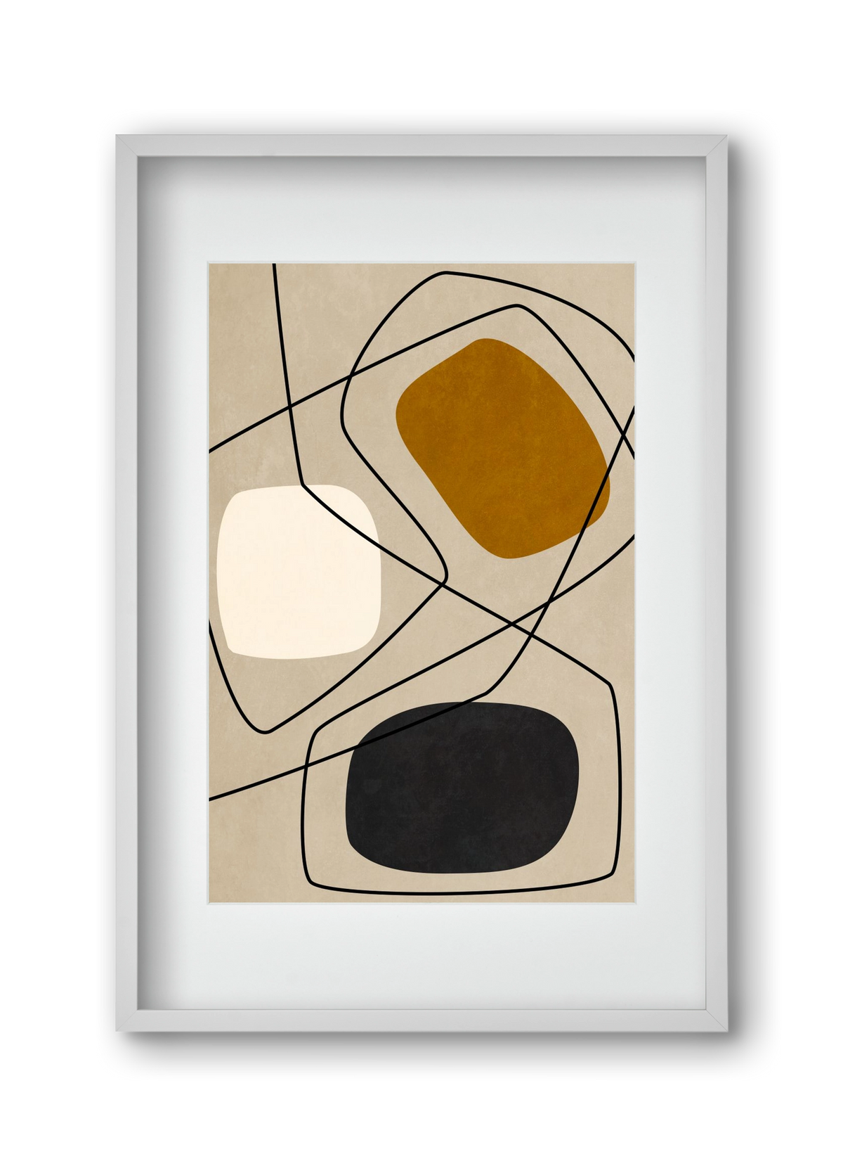 ABSTRACT ART 07, 30x45 cm (20x30 cm), Fehér keret, paszpartuval