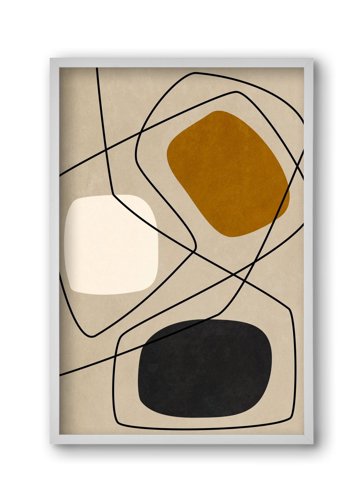 ABSTRACT ART 07, 30x45 cm (30x45 cm), Fehér keret