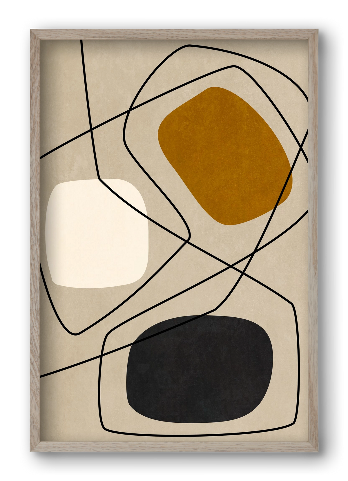 ABSTRACT ART 07, 40x60 cm (40x60 cm), Tölgy keret