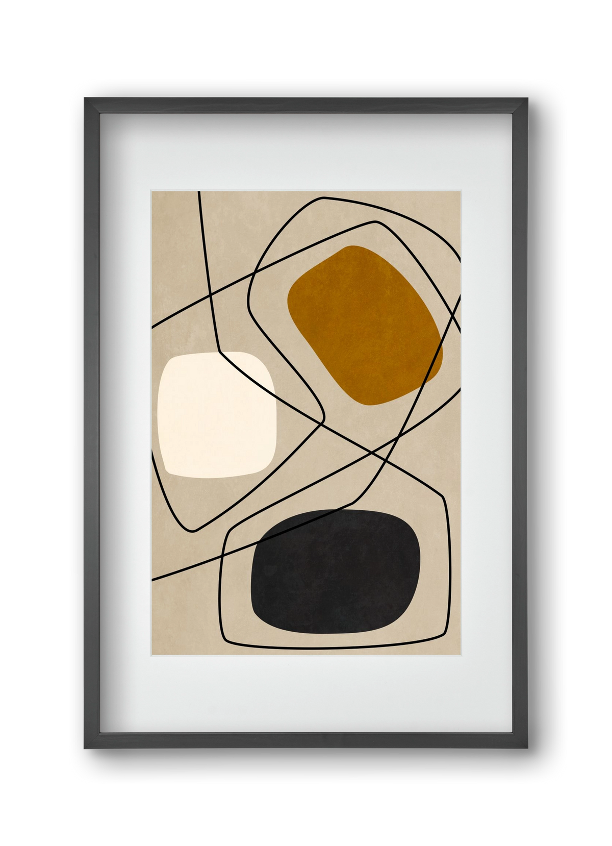 ABSTRACT ART 07, 30x45 cm (20x30 cm), Fekete keret, paszpartuval