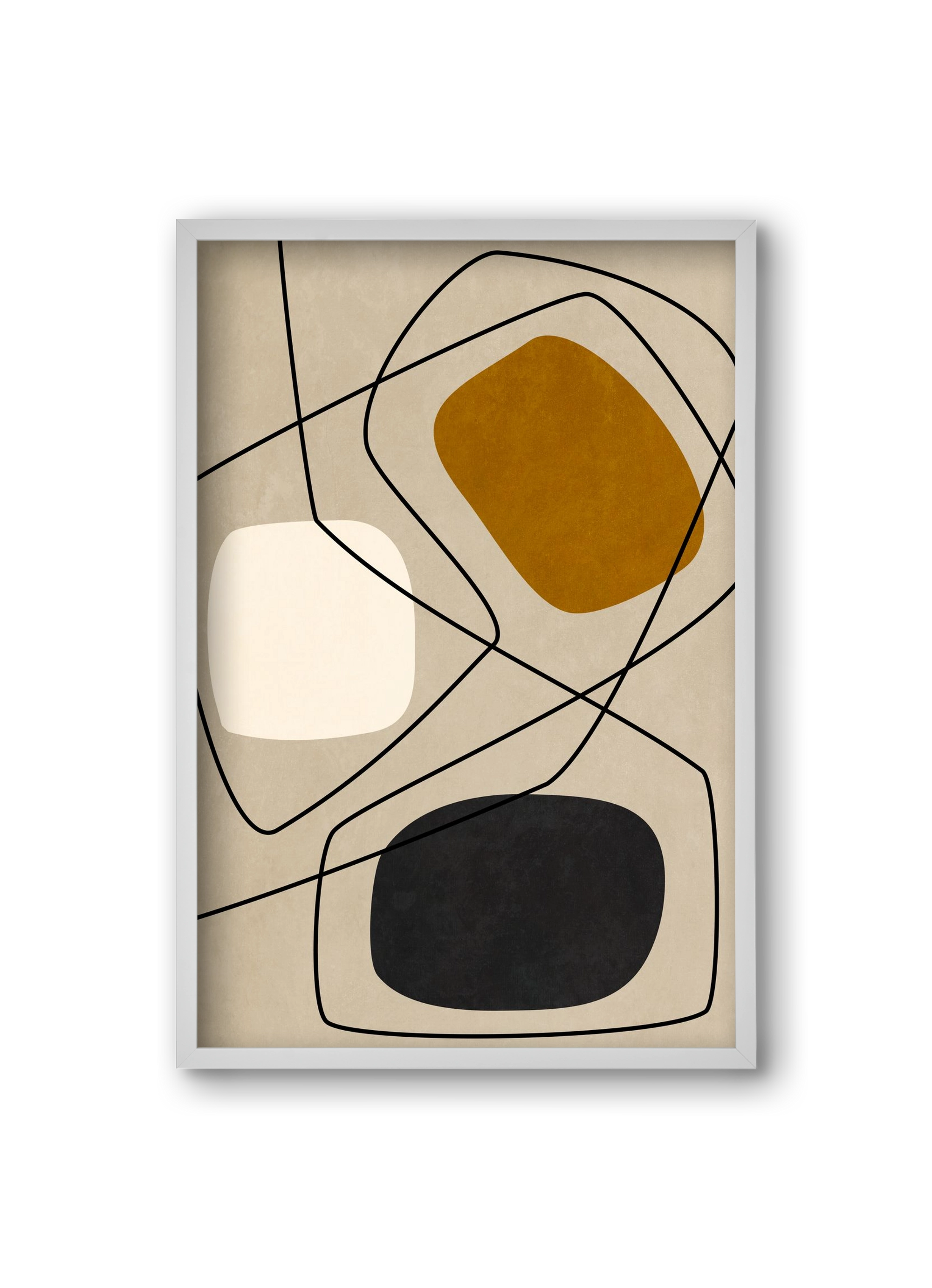 ABSTRACT ART 07, 20x30 cm (20x30 cm), Fehér keret