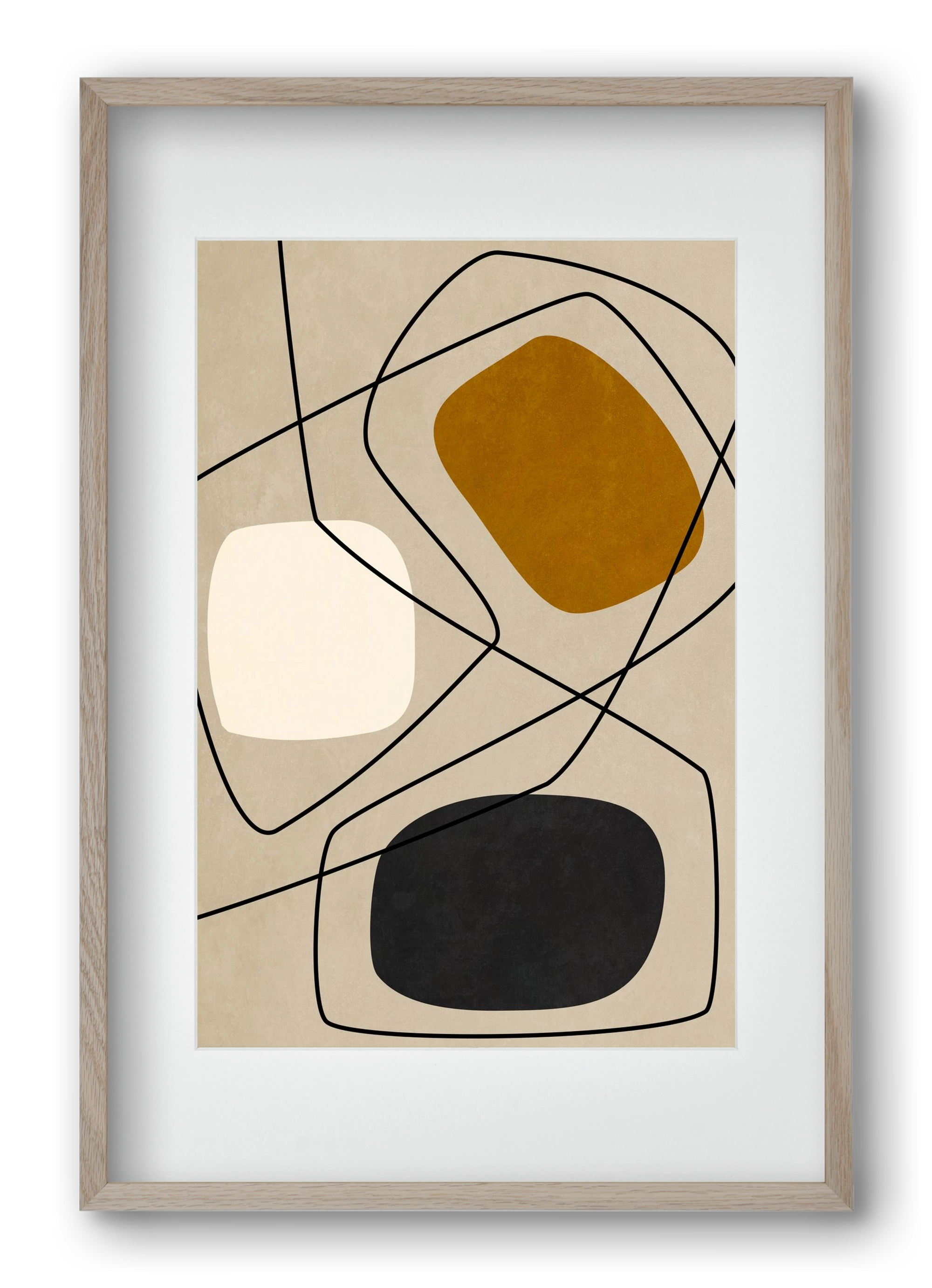 ABSTRACT ART 07, 40x60 cm (30x45 cm), Tölgy keret, paszpartuval