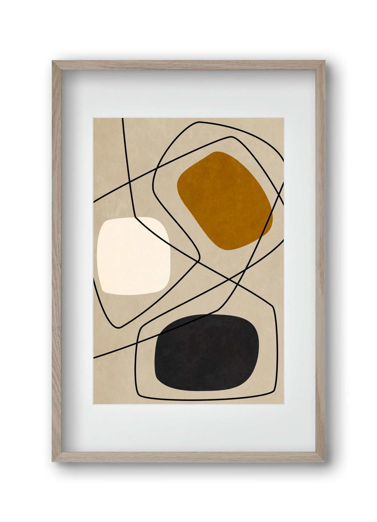 ABSTRACT ART 07, 30x45 cm (20x30 cm), Tölgy keret, paszpartuval