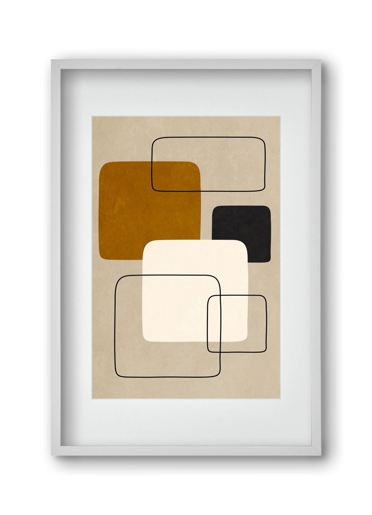 ABSTRACT ART 08, 30x45 cm (20x30 cm), Fehér keret, paszpartuval