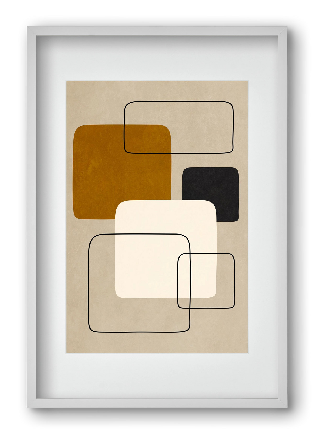 ABSTRACT ART 08, 40x60 cm (30x45 cm), Fehér keret, paszpartuval