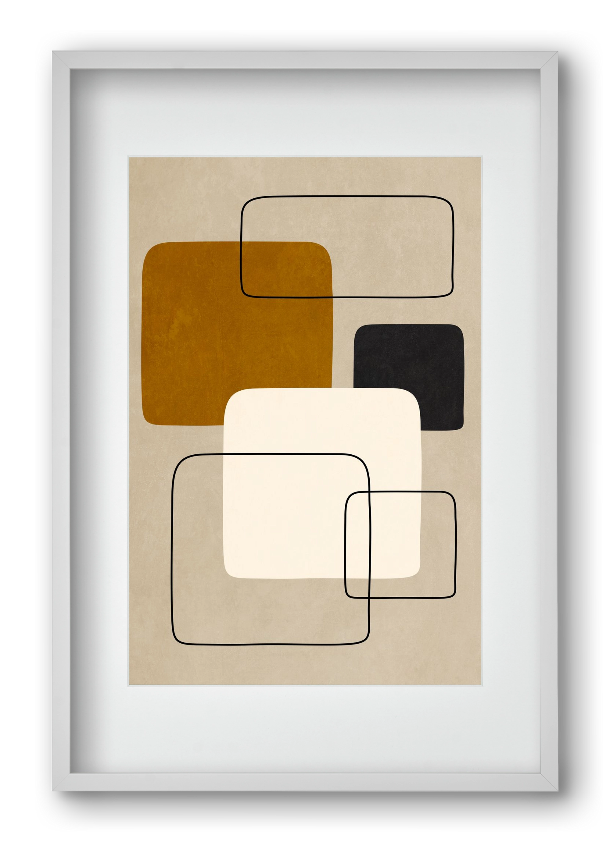 ABSTRACT ART 08, 40x60 cm (30x45 cm), Fehér keret, paszpartuval