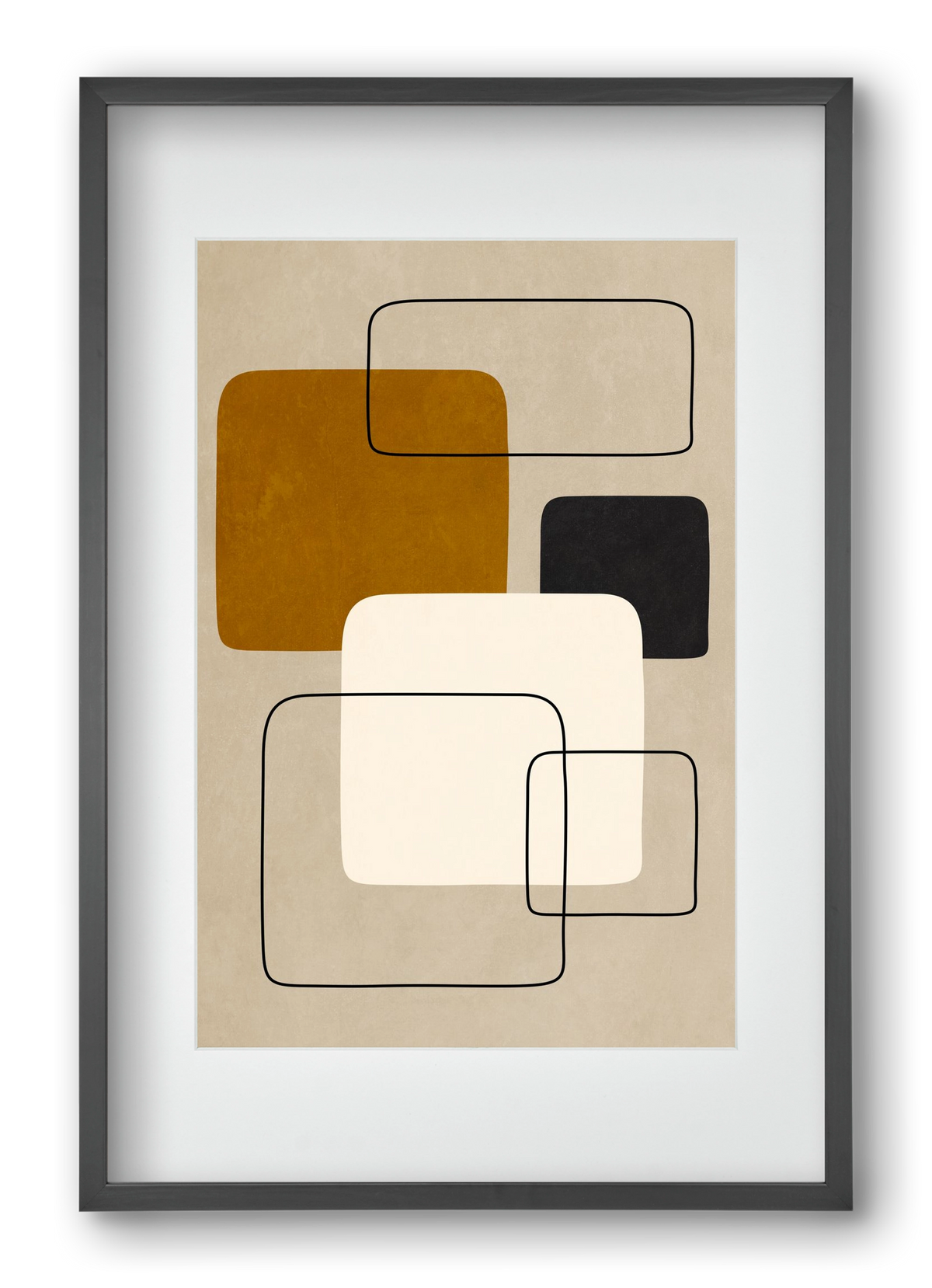 ABSTRACT ART 08, 40x60 cm (30x45 cm), Fekete keret, paszpartuval