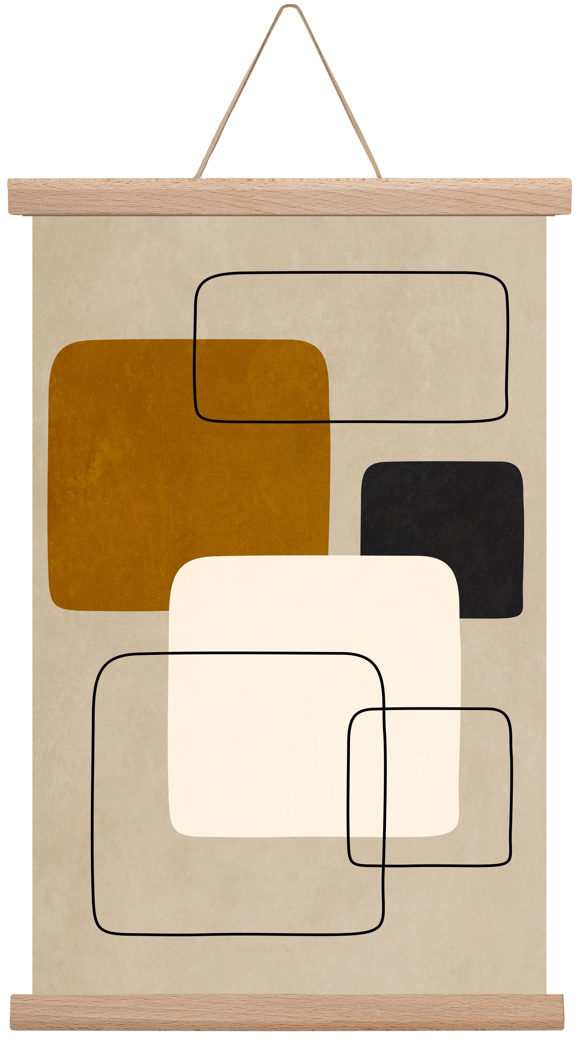 ABSTRACT ART 08, 30x45 cm (30x45 cm), Tölgy akasztó