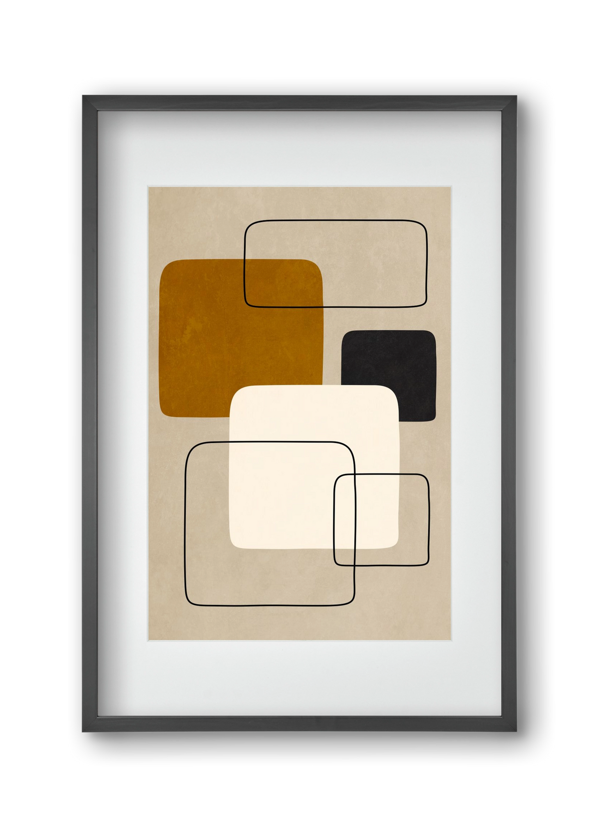 ABSTRACT ART 08, 30x45 cm (20x30 cm), Fekete keret, paszpartuval