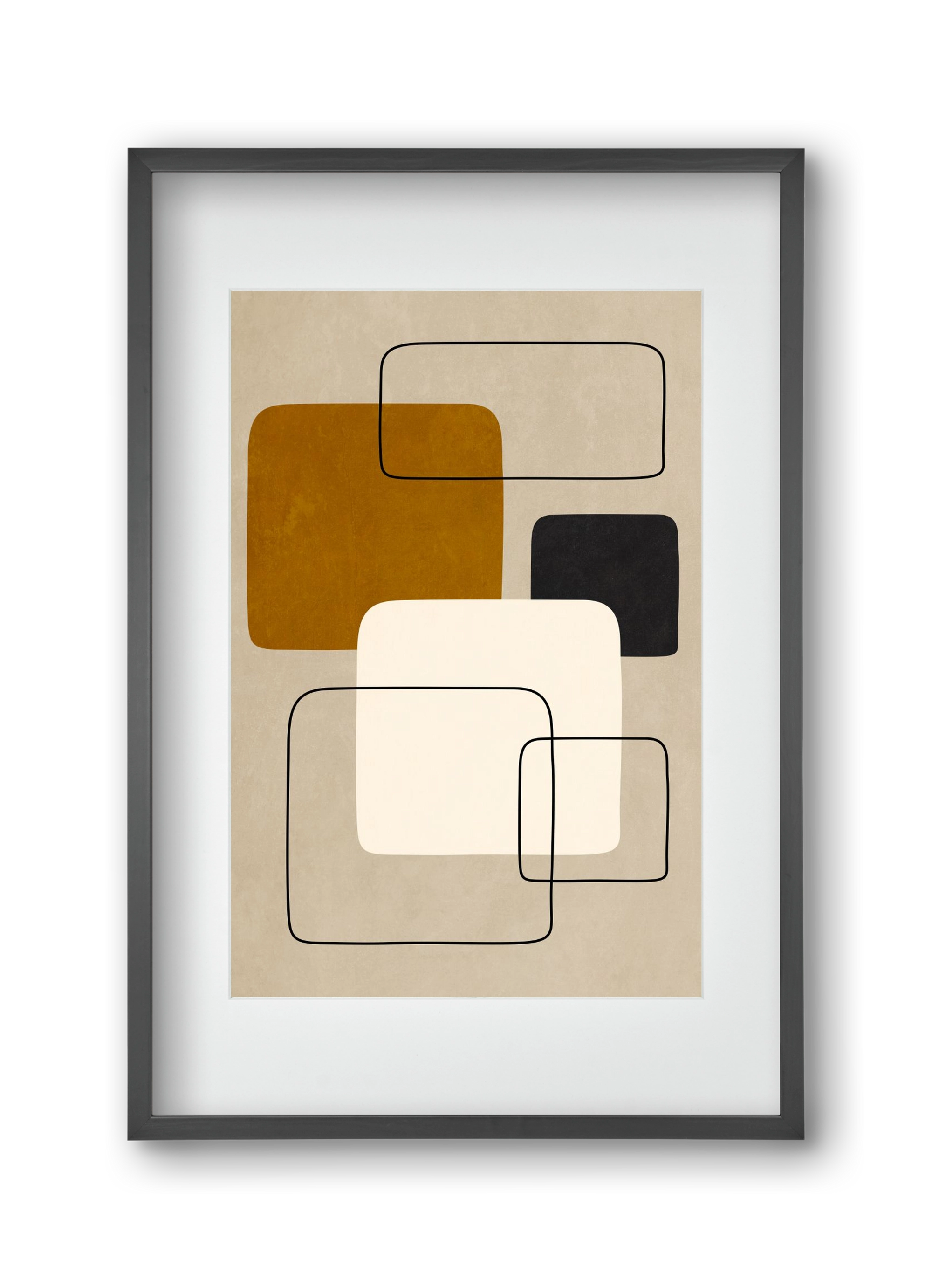 ABSTRACT ART 08, 30x45 cm (20x30 cm), Fekete keret, paszpartuval