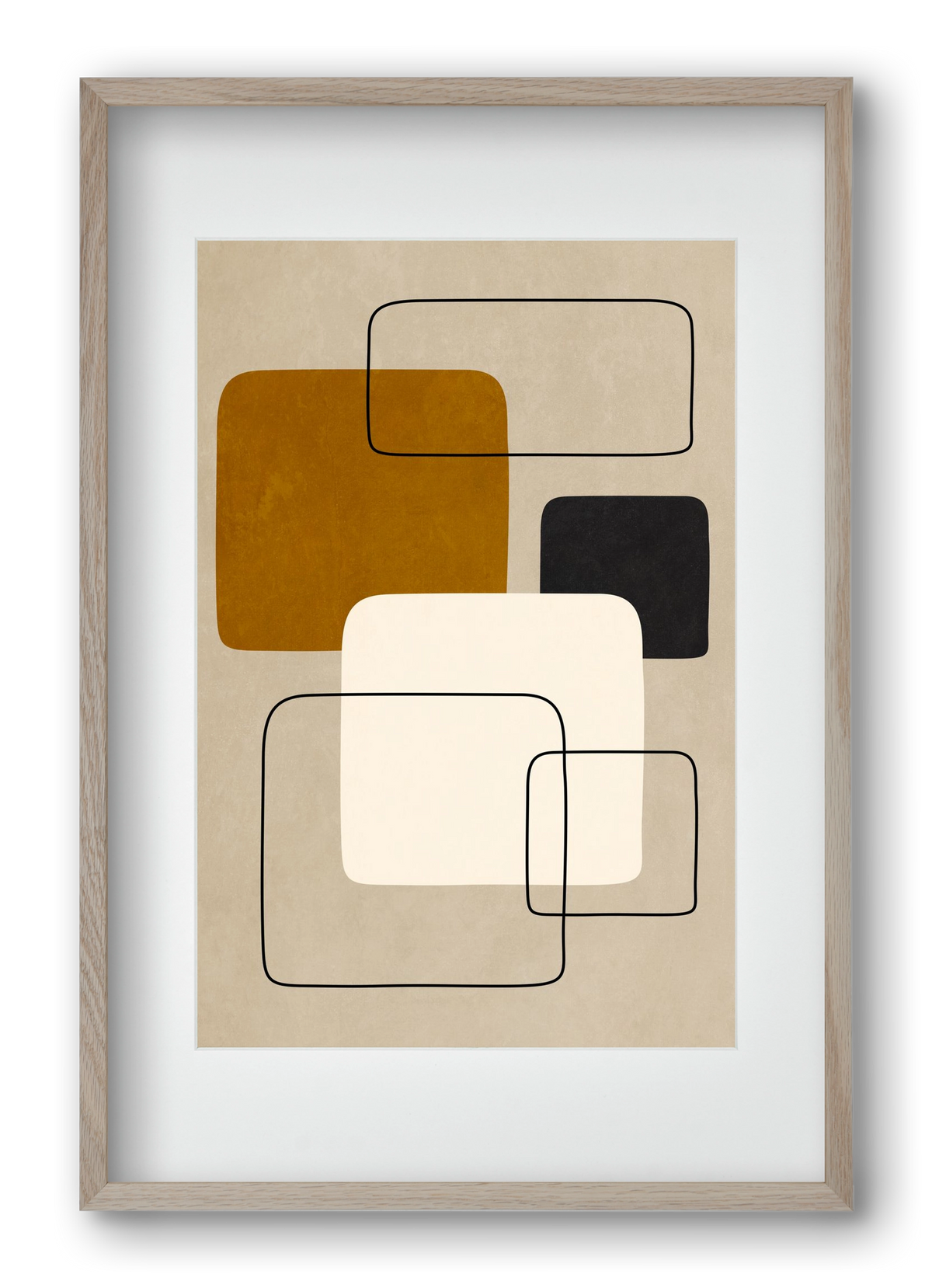 ABSTRACT ART 08, 40x60 cm (30x45 cm), Tölgy keret, paszpartuval