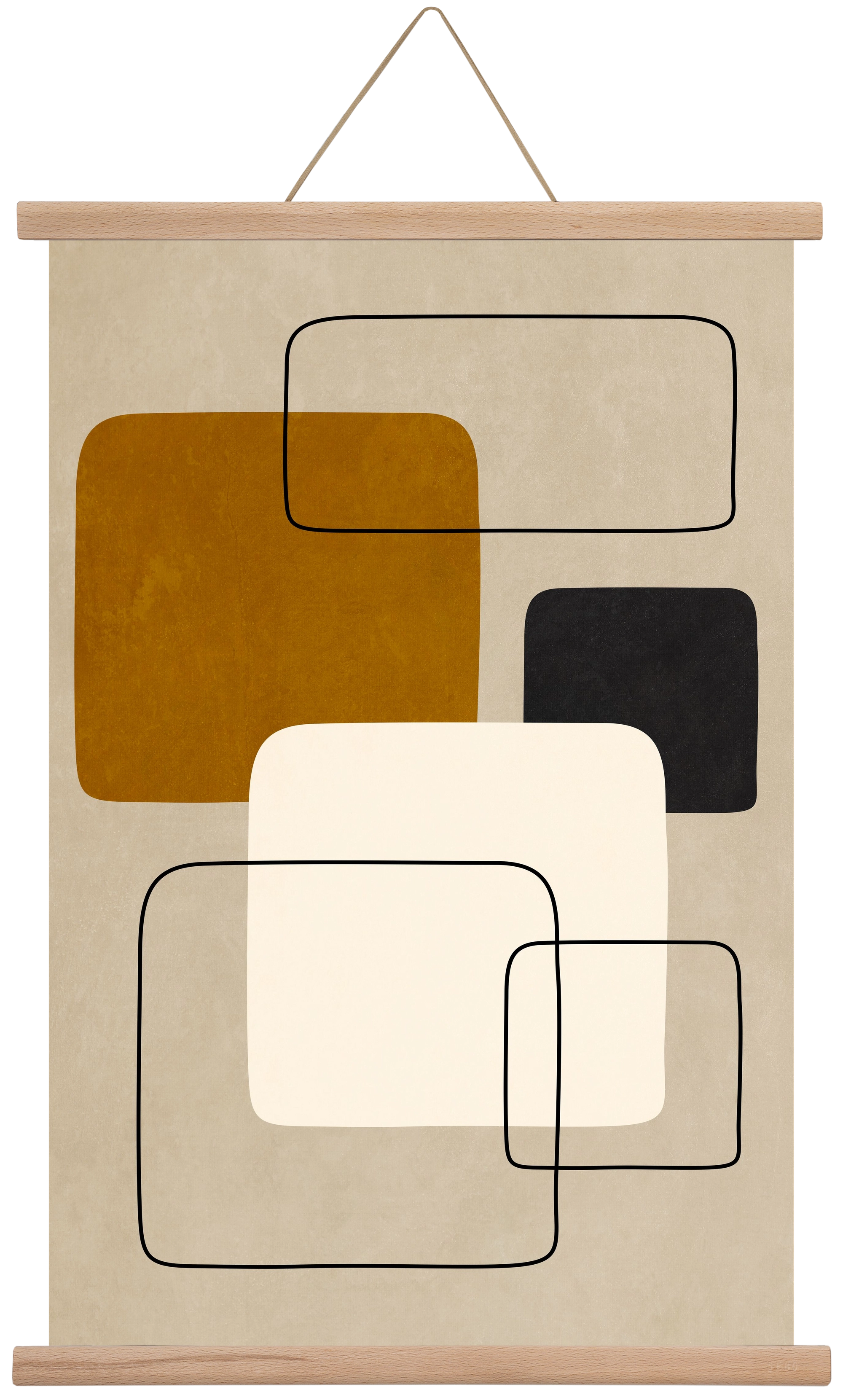 ABSTRACT ART 08, 40x60 cm (40x60 cm), Tölgy akasztó