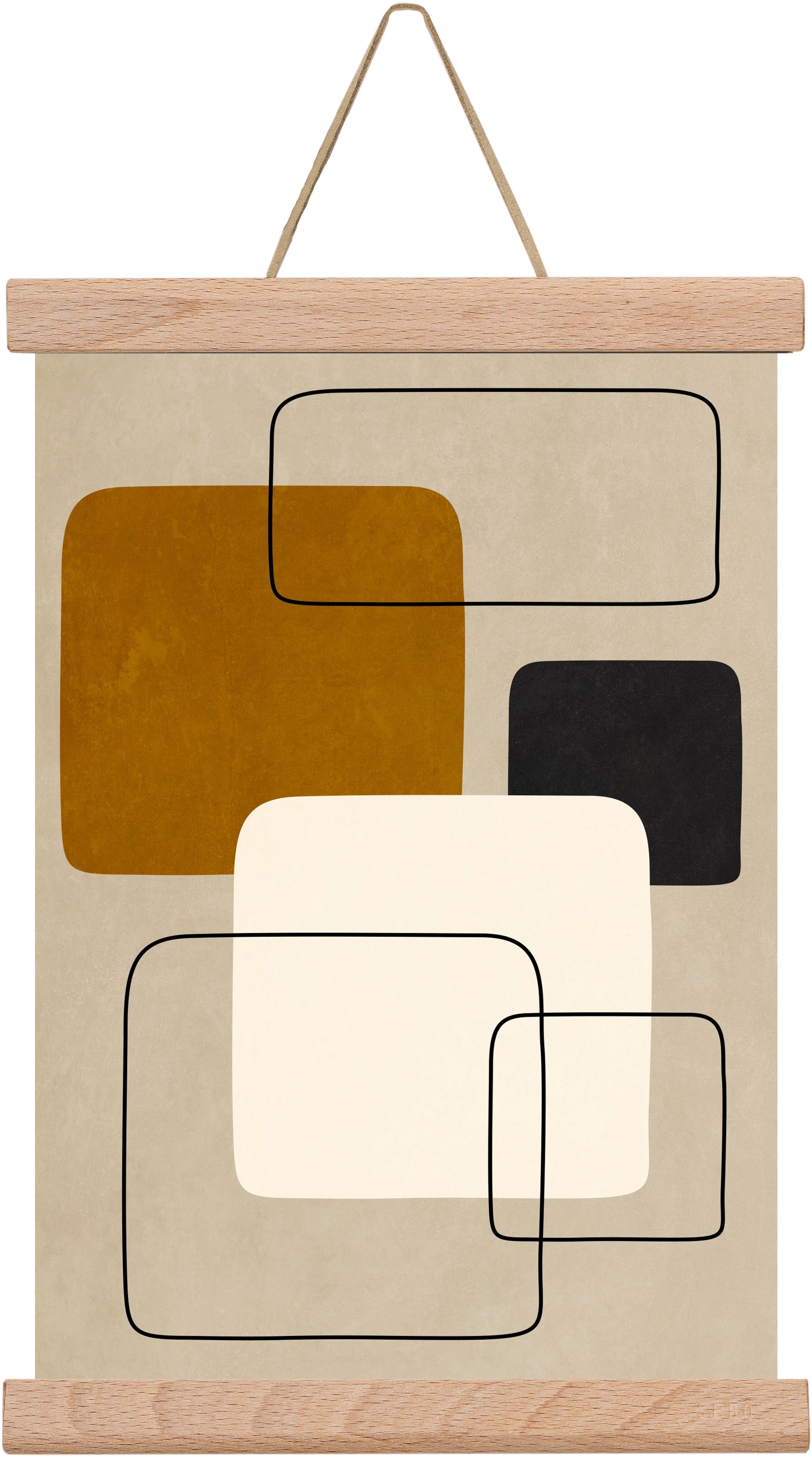 ABSTRACT ART 08, 20x30 cm (20x30 cm), Tölgy akasztó