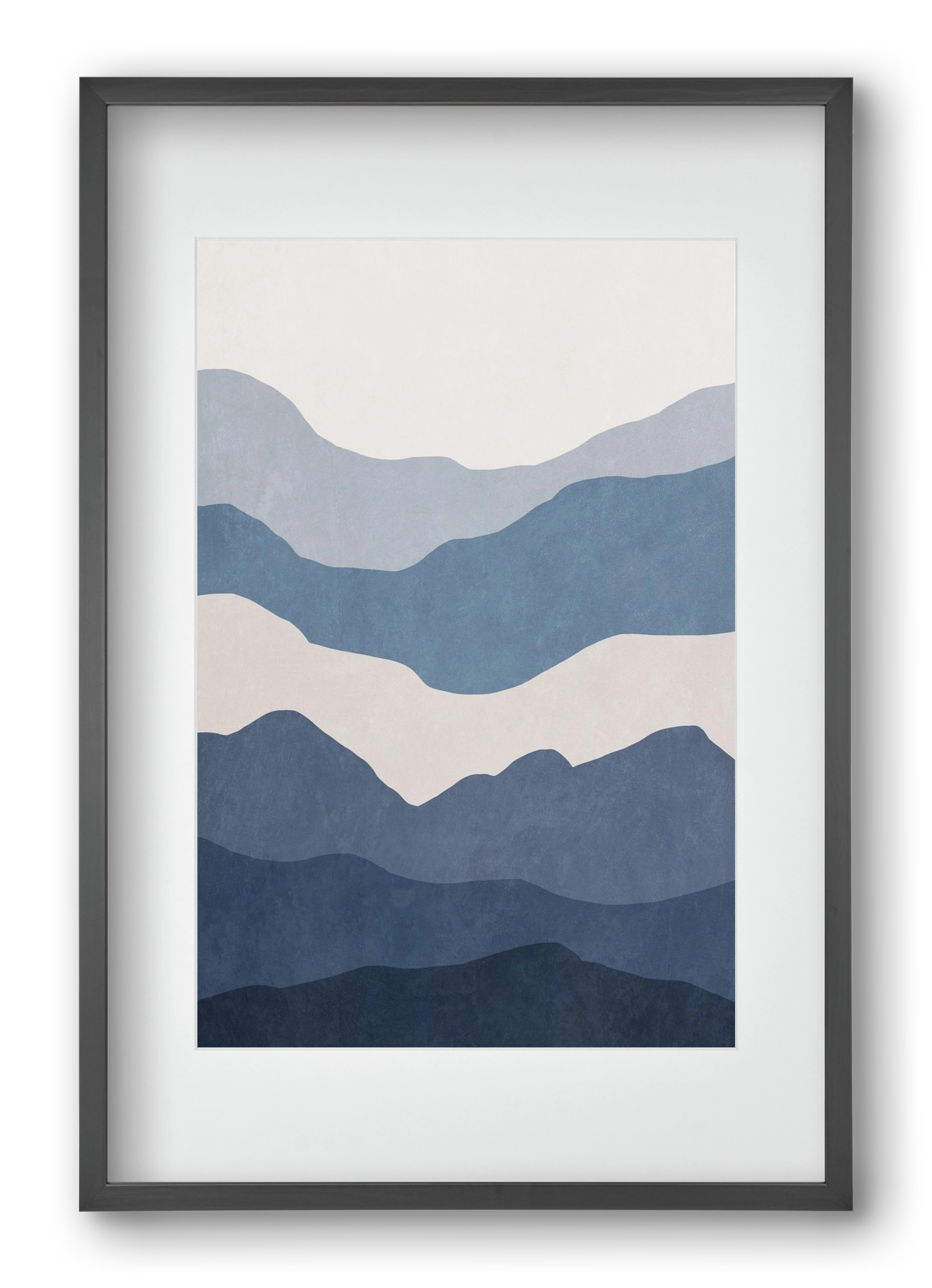MINIMALIST SEA 01, 40x60 cm (30x45 cm), Fekete keret, paszpartuval