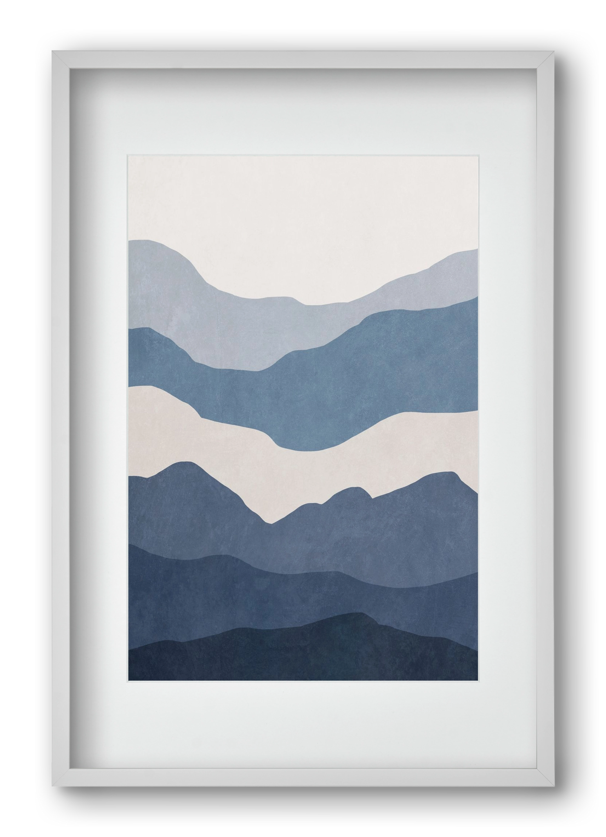 MINIMALIST SEA 01, 40x60 cm (30x45 cm), Fehér keret, paszpartuval