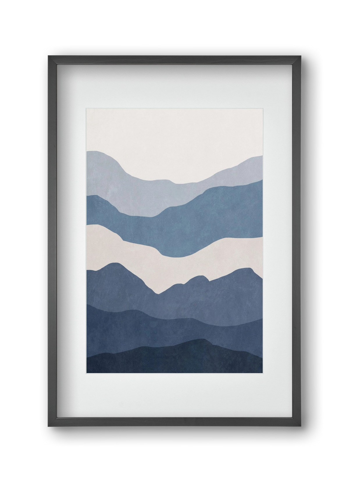 MINIMALIST SEA 01, 30x45 cm (20x30 cm), Fekete keret, paszpartuval