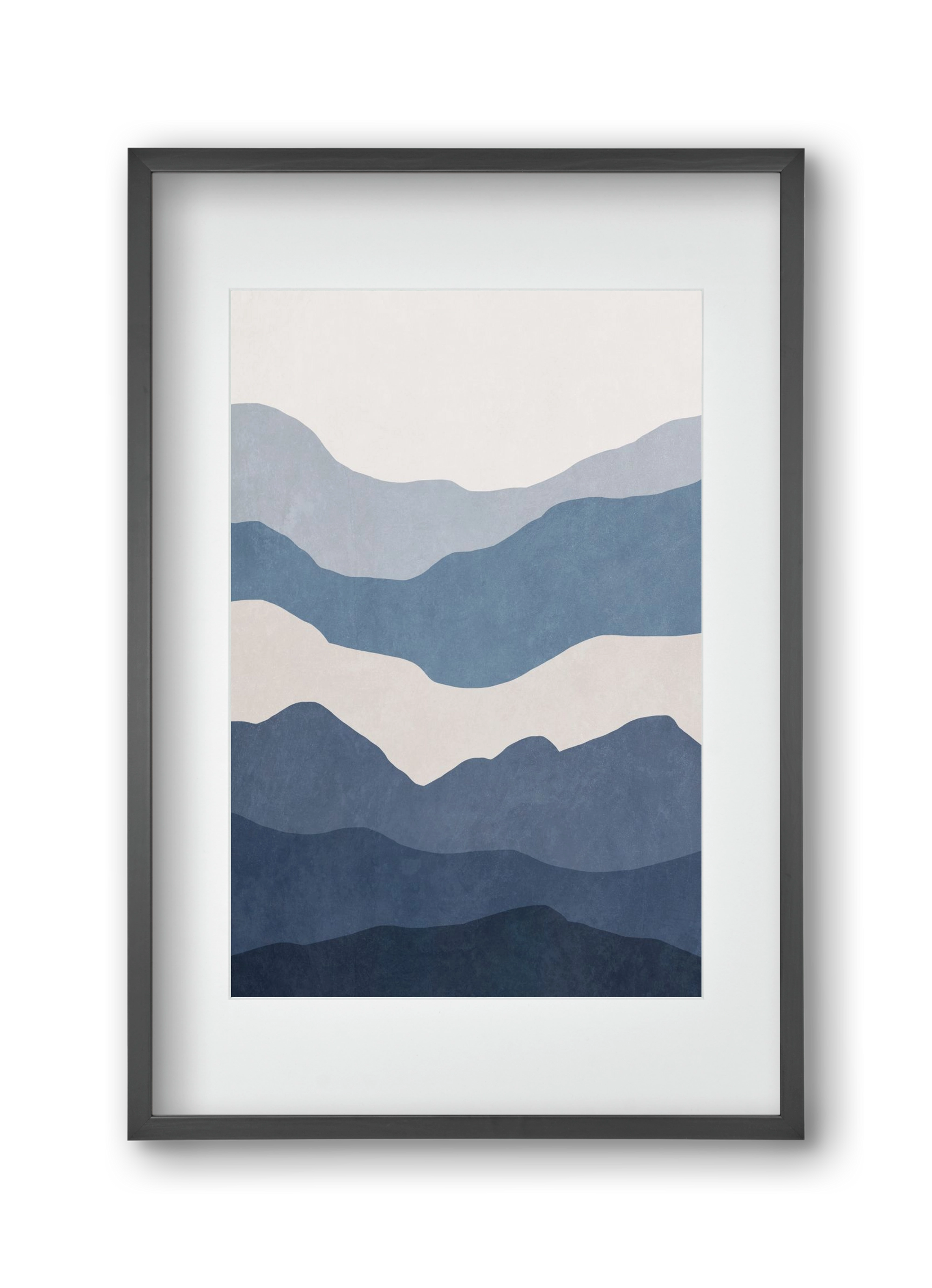 MINIMALIST SEA 01, 30x45 cm (20x30 cm), Fekete keret, paszpartuval