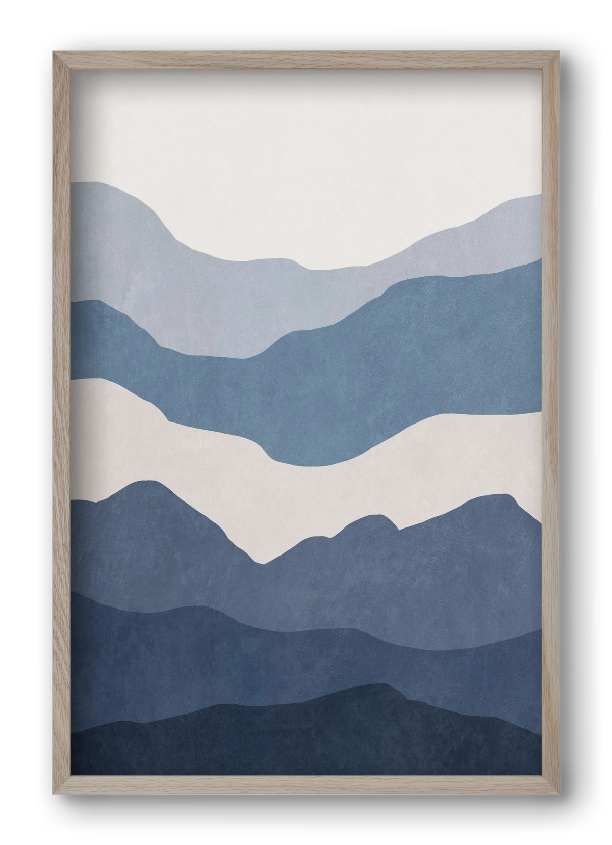 MINIMALIST SEA 01, 40x60 cm (40x60 cm), Tölgy keret