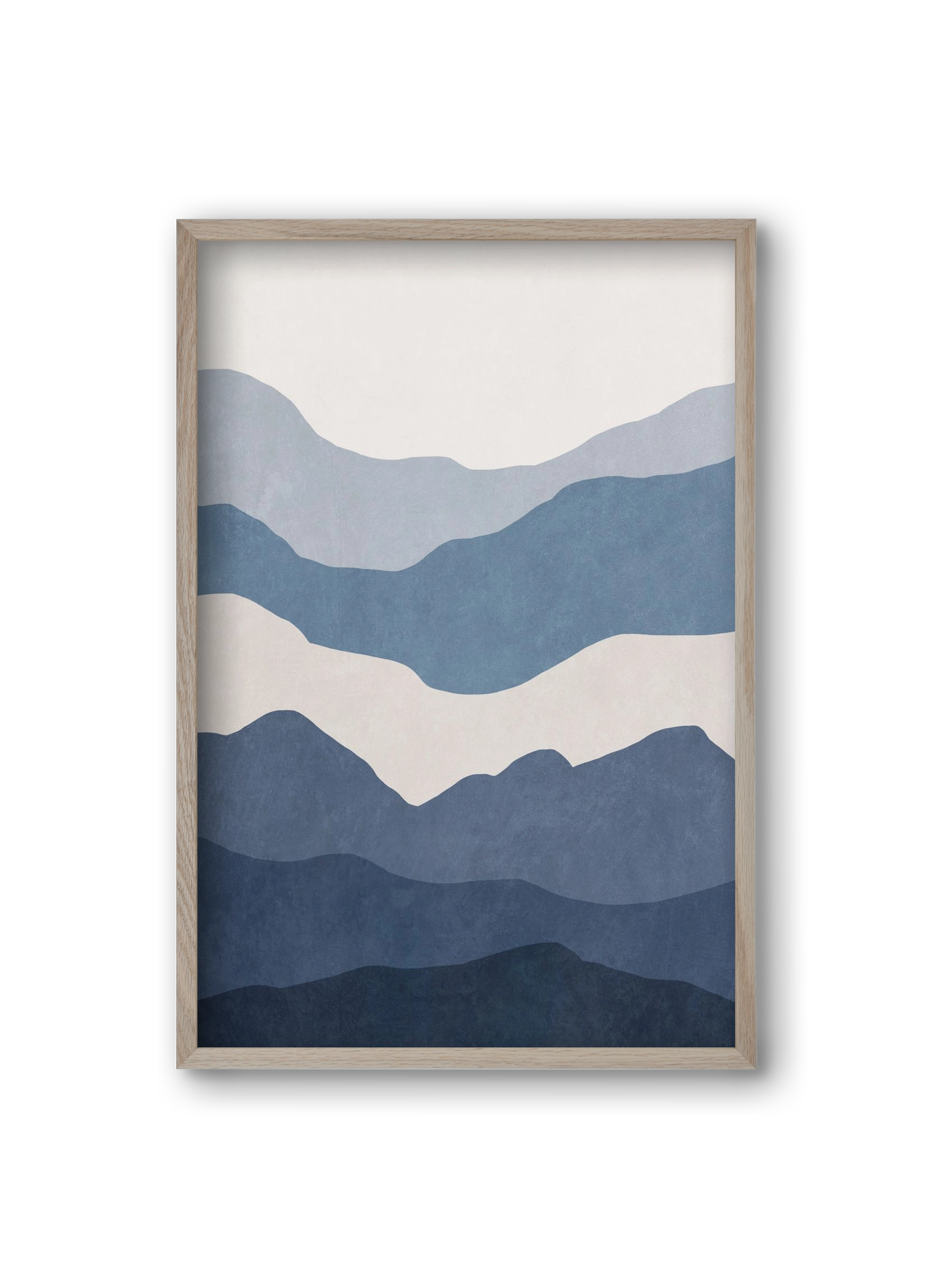 MINIMALIST SEA 01, 20x30 cm (20x30 cm), Tölgy keret