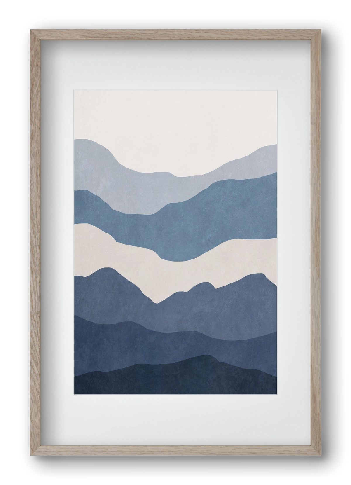 MINIMALIST SEA 01, 40x60 cm (30x45 cm), Tölgy keret, paszpartuval