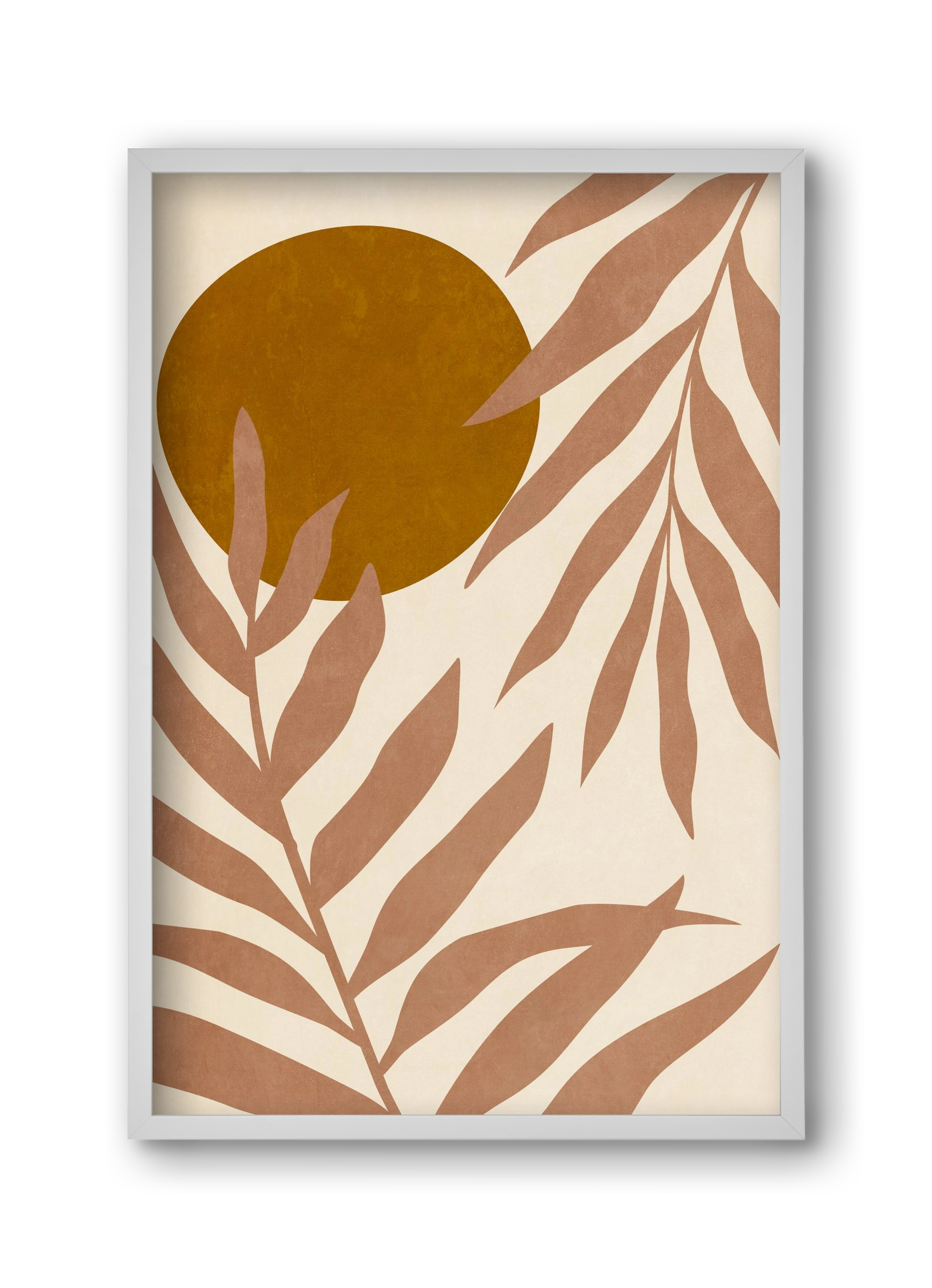 MINIMALIST LEAVES 11, 30x45 cm (30x45 cm), Fehér keret