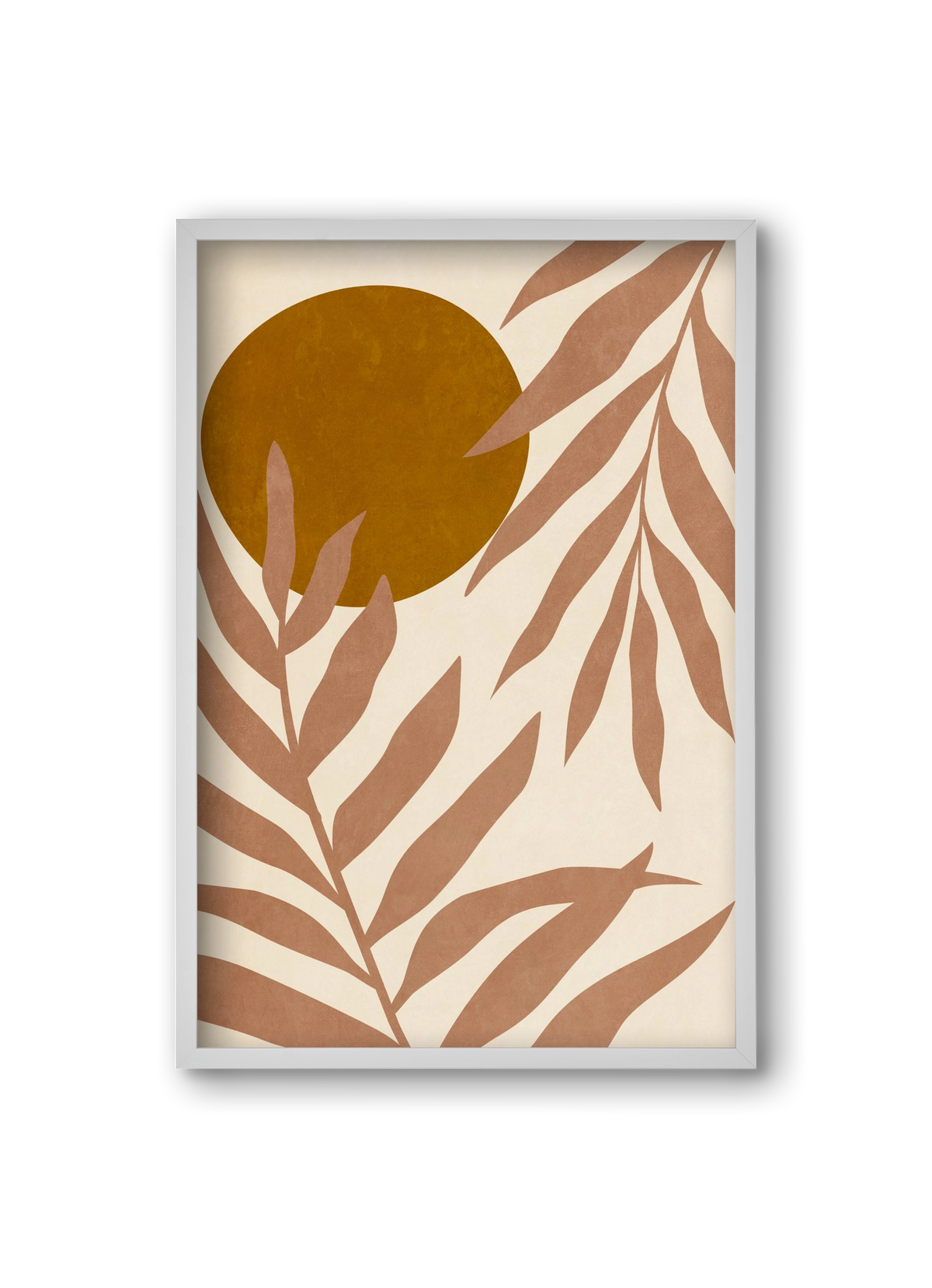 MINIMALIST LEAVES 11, 20x30 cm (20x30 cm), Fehér keret