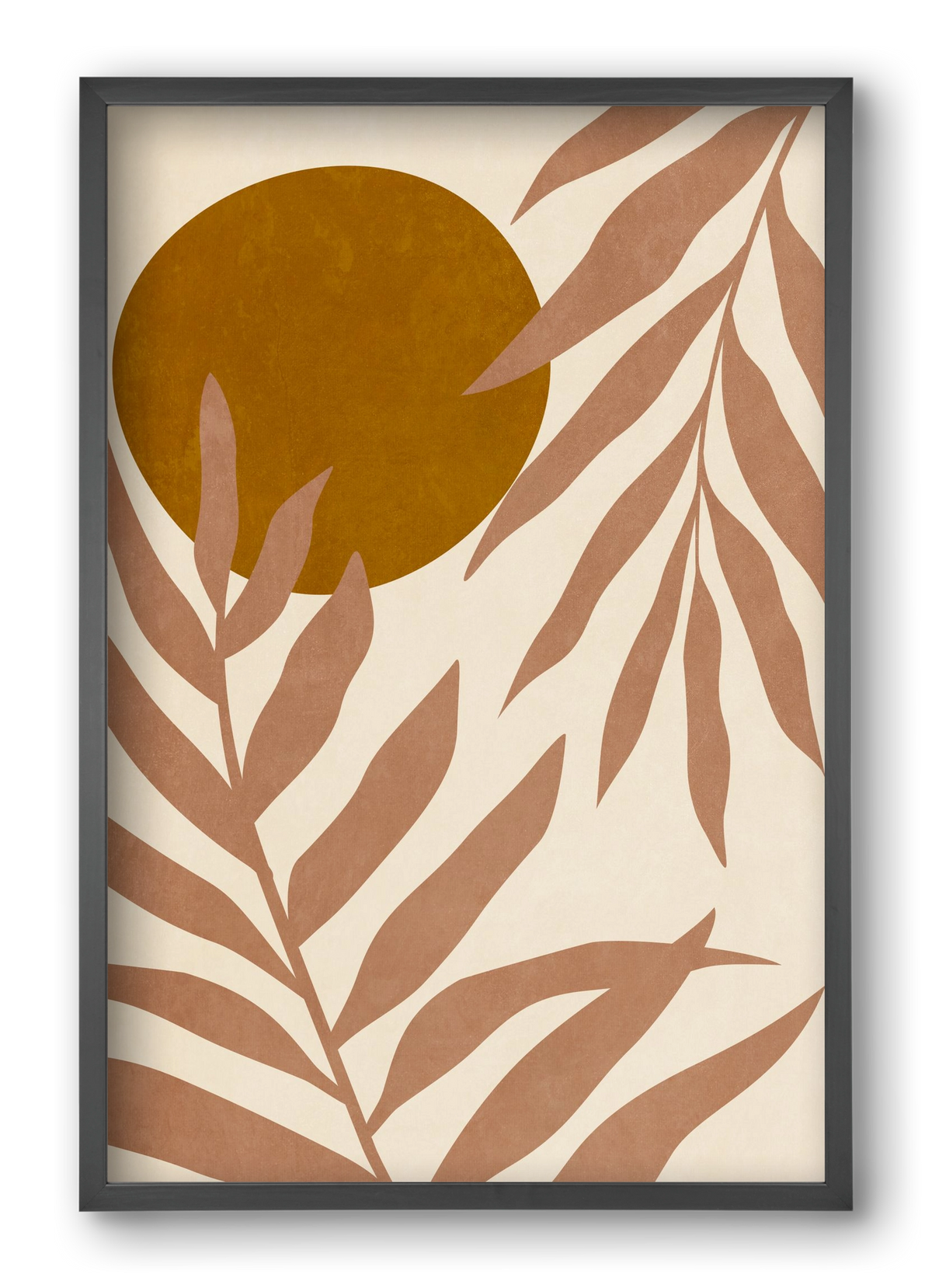 MINIMALIST LEAVES 11, 40x60 cm (40x60 cm), Fekete keret