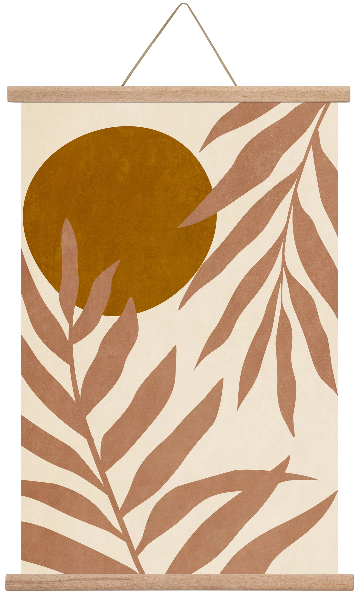 MINIMALIST LEAVES 11, 40x60 cm (40x60 cm), Tölgy akasztó