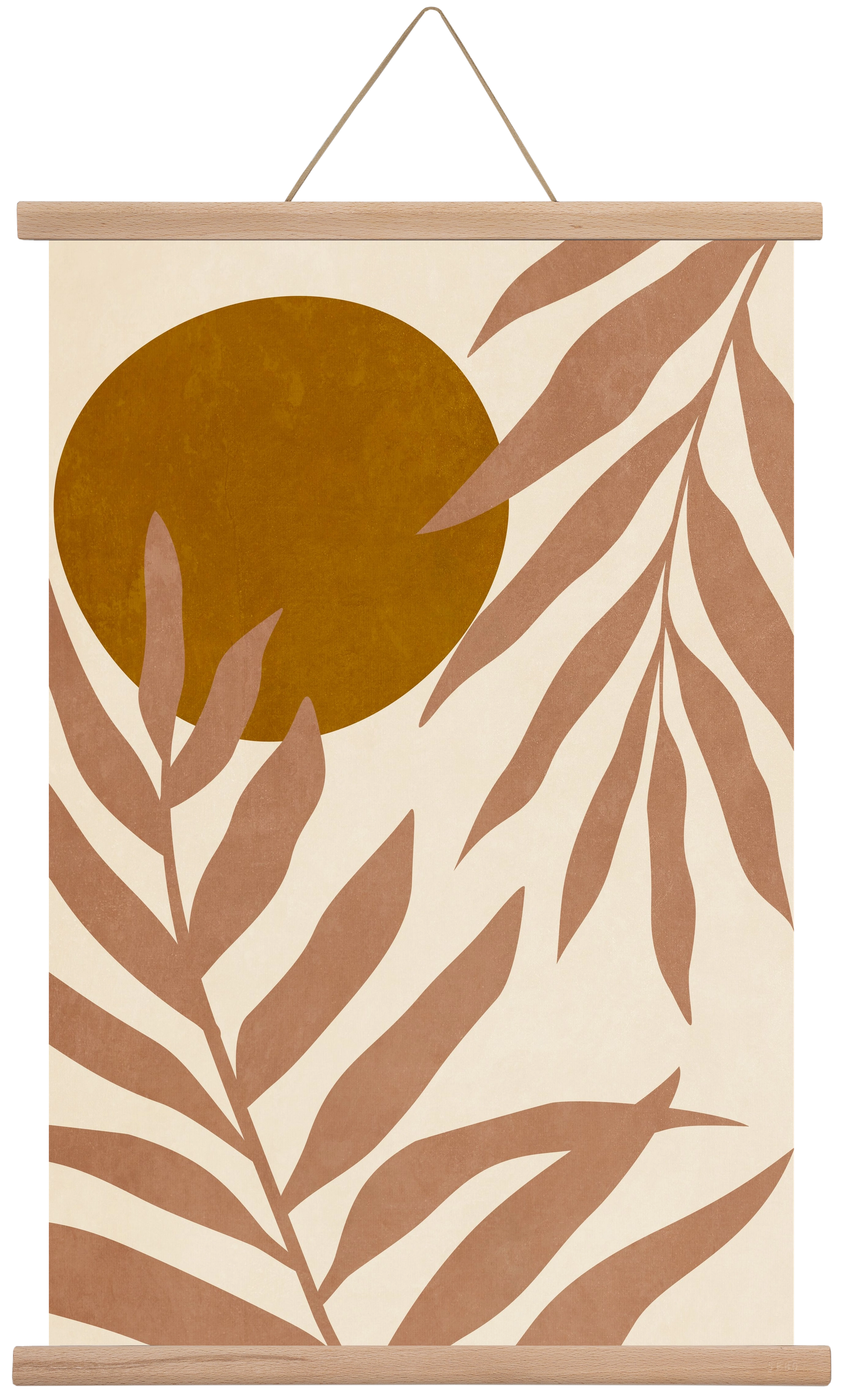 MINIMALIST LEAVES 11, 40x60 cm (40x60 cm), Tölgy akasztó