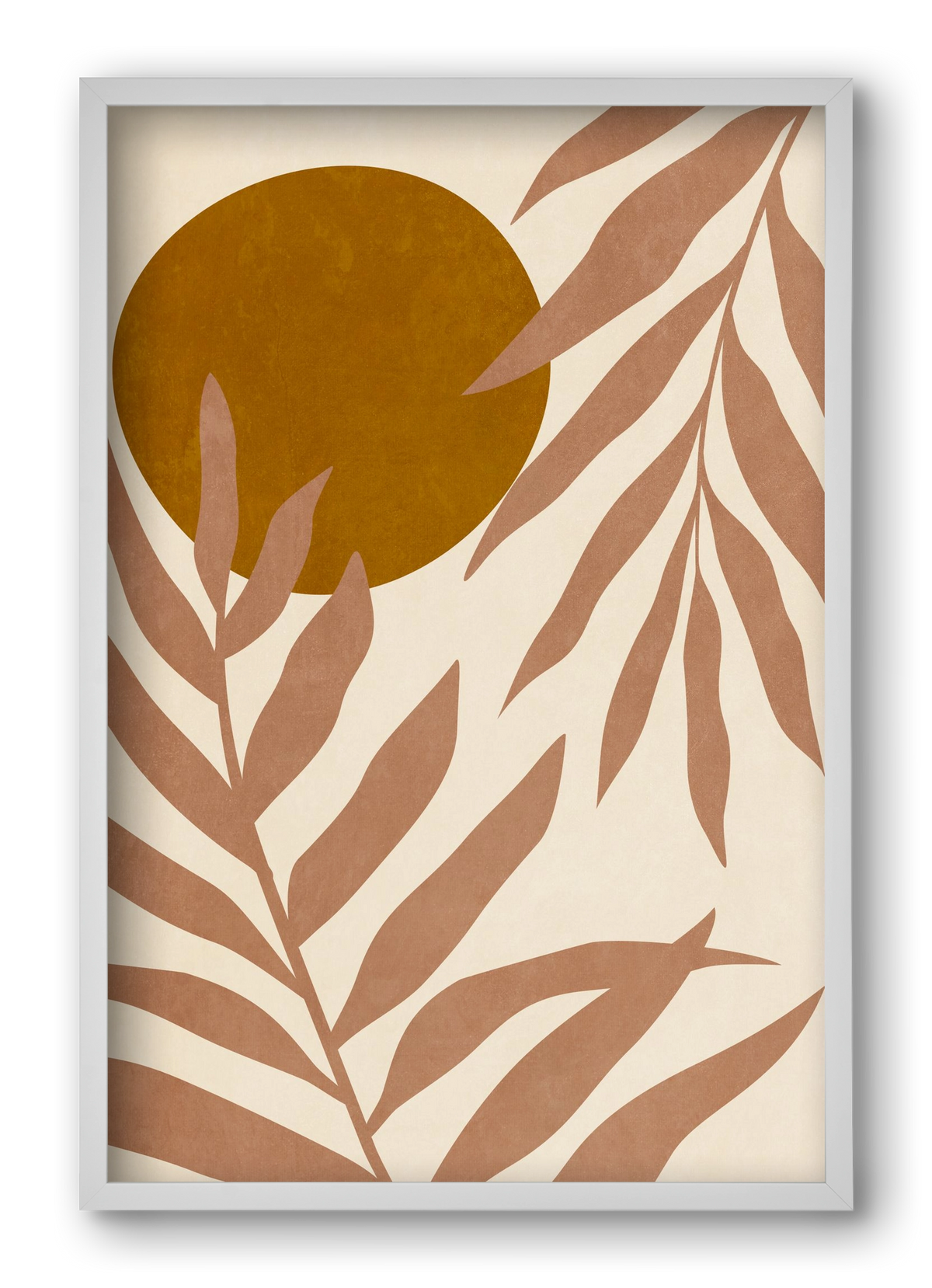 MINIMALIST LEAVES 11, 40x60 cm (40x60 cm), Fehér keret