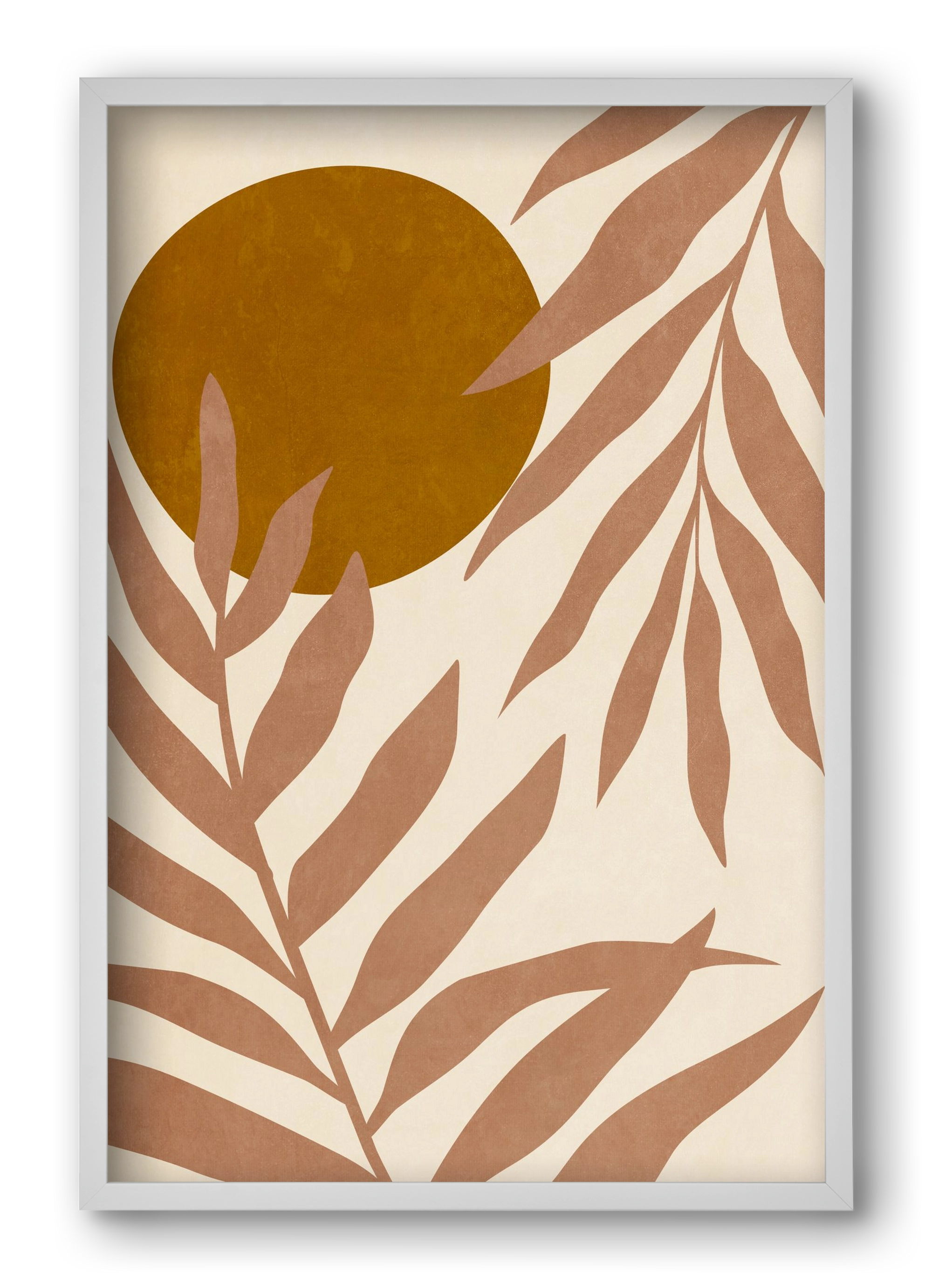 MINIMALIST LEAVES 11, 40x60 cm (40x60 cm), Fehér keret