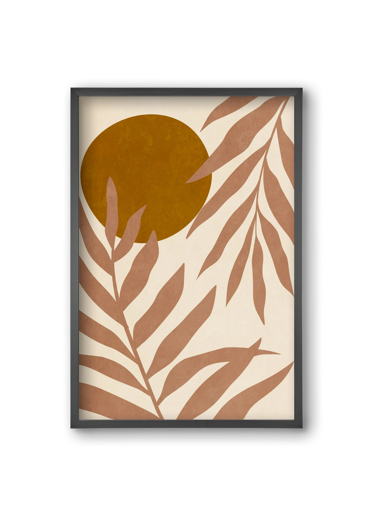 MINIMALIST LEAVES 11, 20x30 cm (20x30 cm), Fekete keret