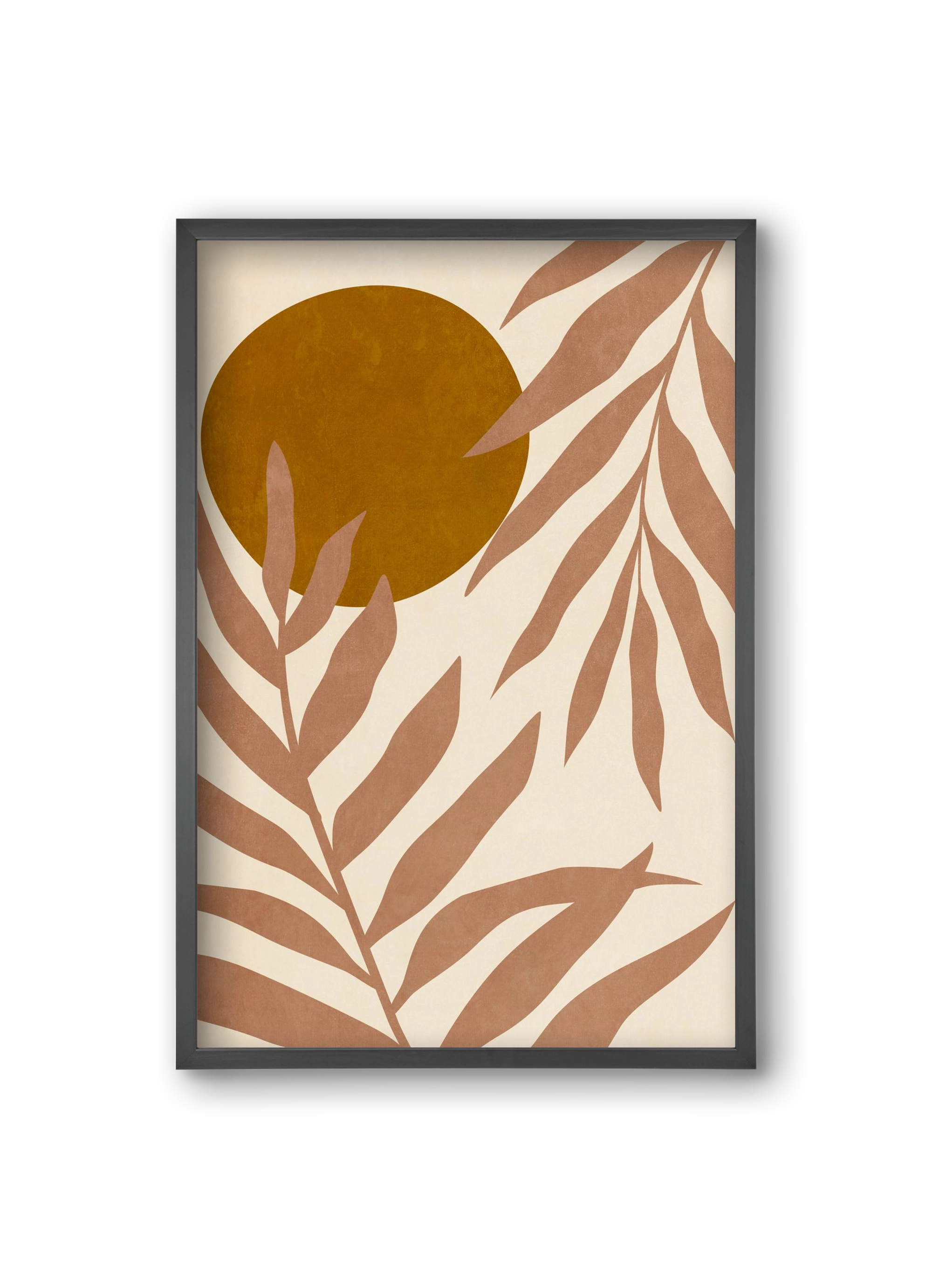 MINIMALIST LEAVES 11, 20x30 cm (20x30 cm), Fekete keret