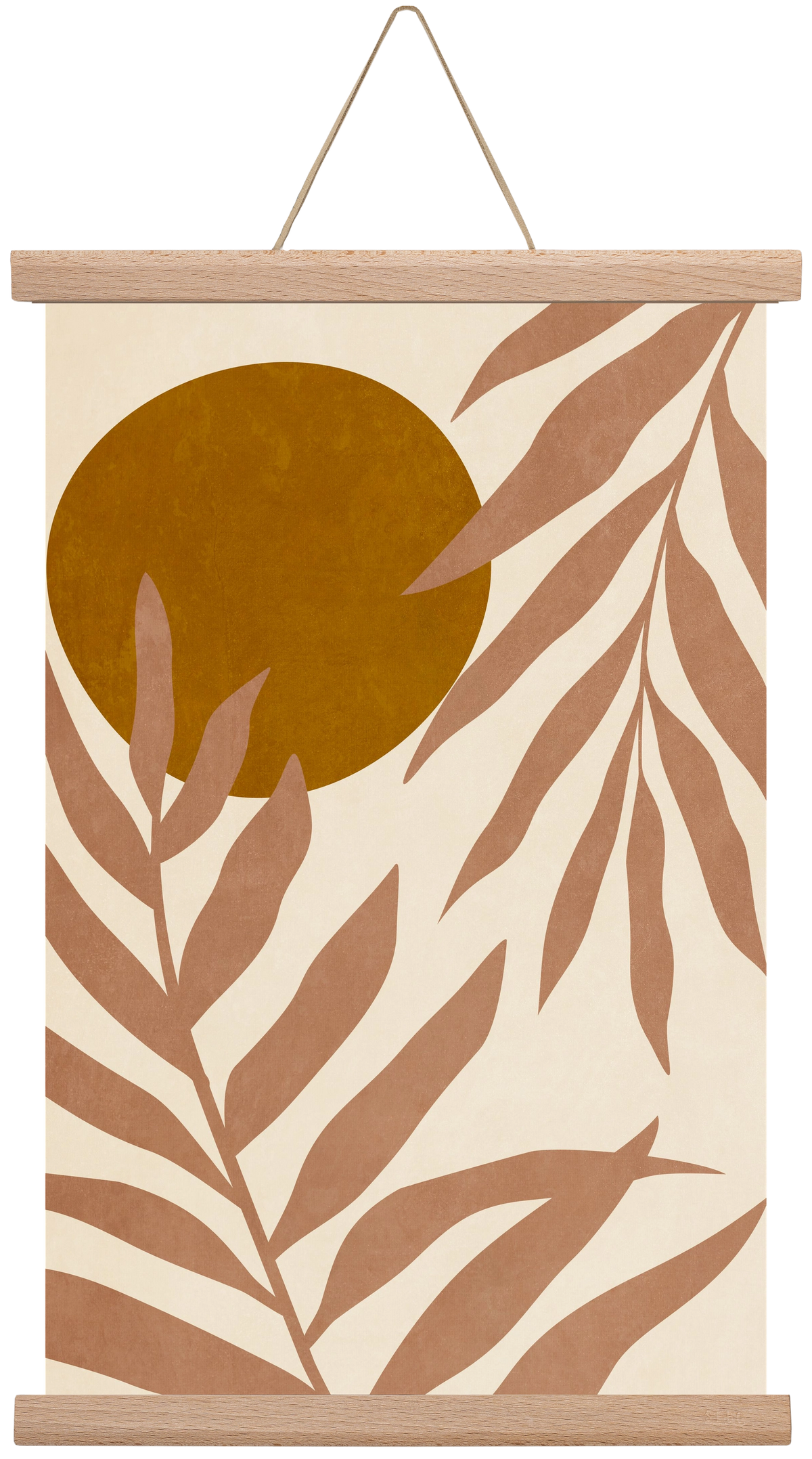 MINIMALIST LEAVES 11, 30x45 cm (30x45 cm), Tölgy akasztó